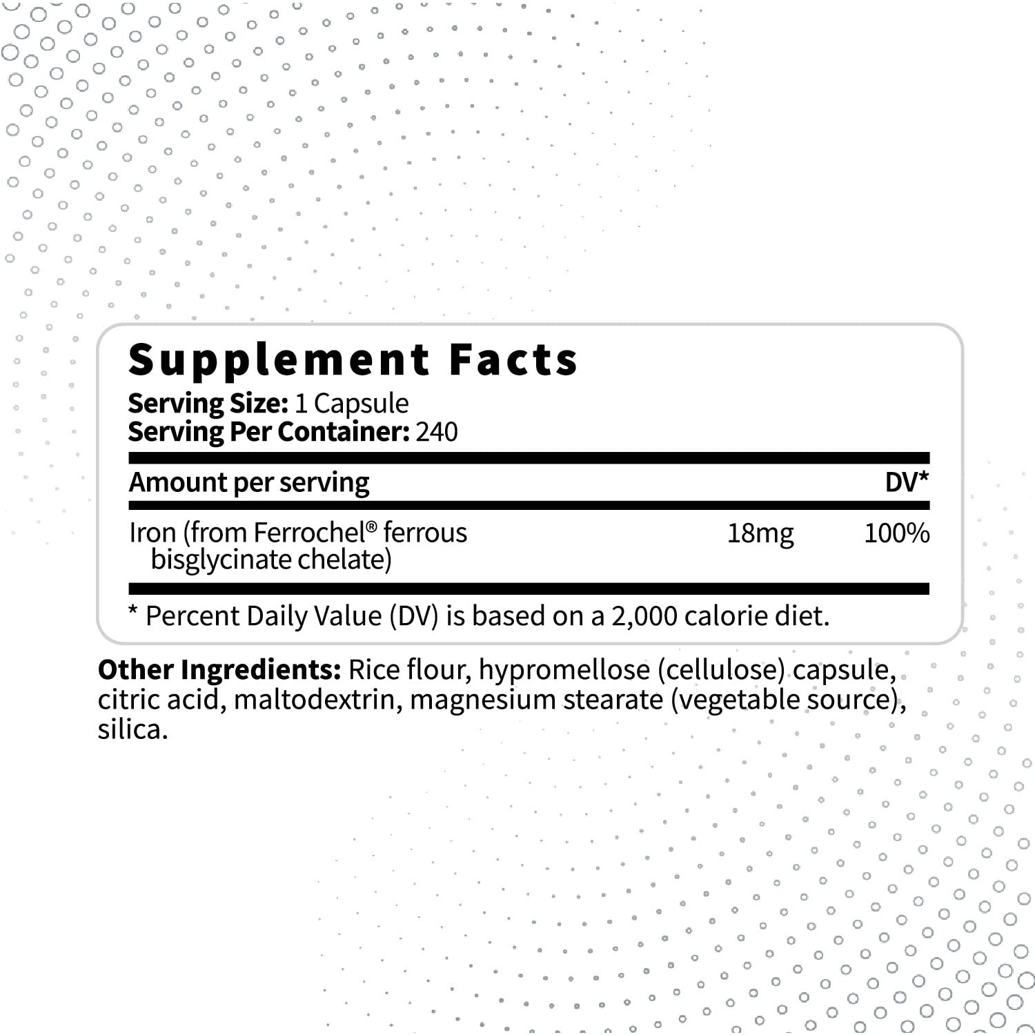 Type Zero Iron Chelate Capsules (18 MG, 240 CAPS) from Ferrochel Ferrous Bisglycinate Chelate - Non-GMO and Gluten Free Type Zero uk supplements