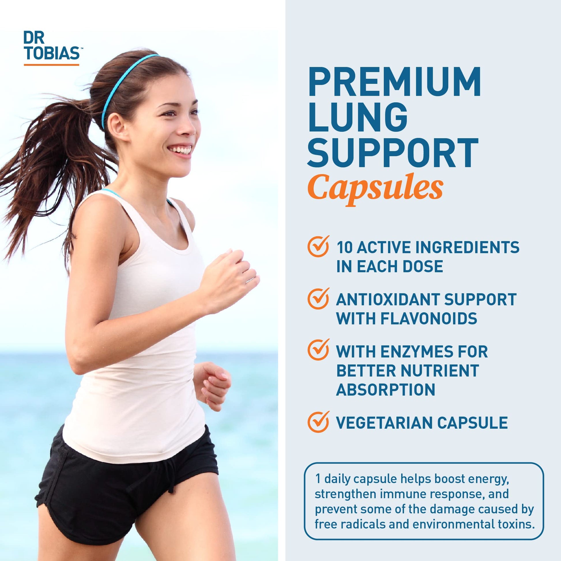 Dr. Tobias Lung Health - Lung Support Supplement with Vitamin C, Butterbur, Quercetin & Bromelain | Lung Cleanse & Detox Formula for Bronchial & Respiratory System Non-GMO (60 Capsules, 60 Servings) Dr. Tobias uk supplements