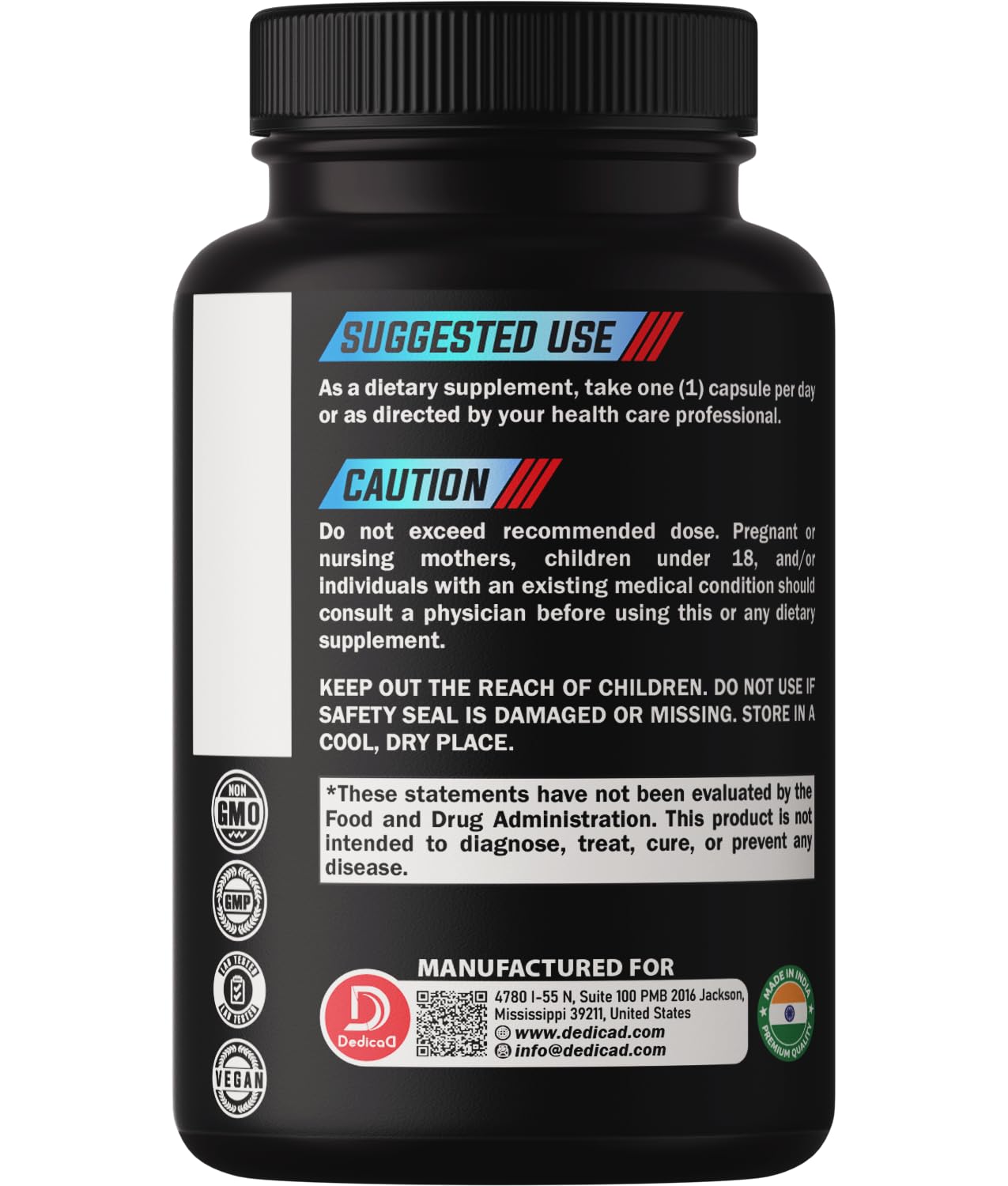 DEDICAD Premium Wormwood Extract Capsules - 5 Month Supply for Immune - 12 Herbs Blended with Black Walnut Leaves, Ginger, Turmeric & More - 150 Counts DEDICAD uk supplements