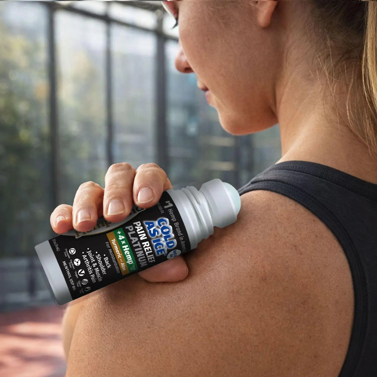 Hempvana Roll On Cold As Ice Platinum Fast Pain Relief for Knees, Neck, Hips, Shoulders, Back + Arthritis Pain Relief w/Hemp Seed Oil, AS SEEN ON TV, Cooling Menthol Hempvana uk supplements