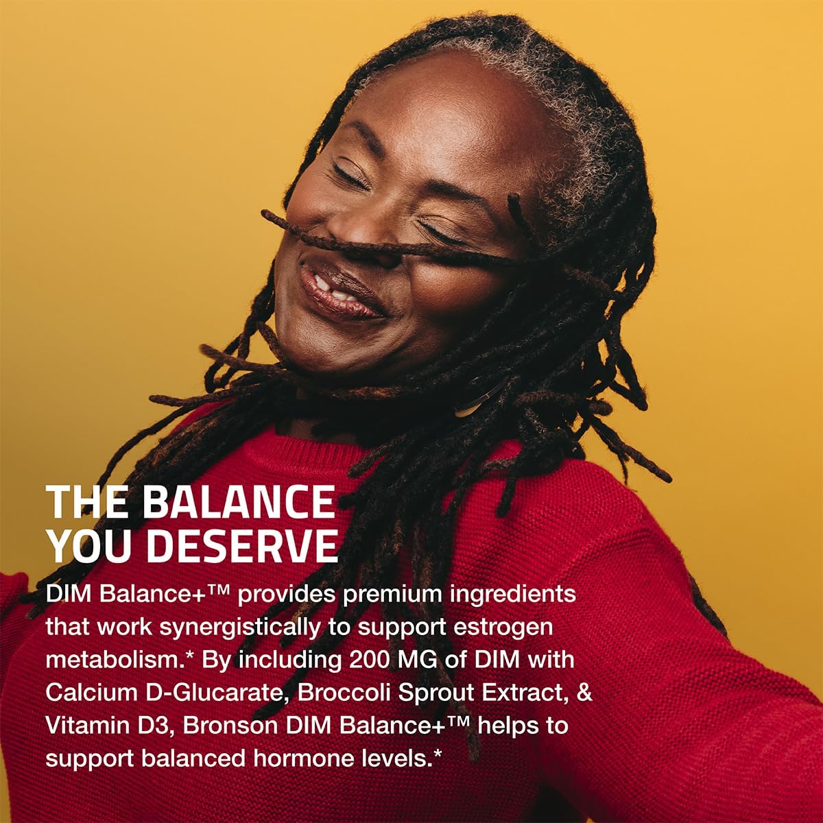 Bronson DIM Balance+ Calcium D-Glucarate, Broccoli Sprouts and Vitamin D3 200 MG of DIM per Capsule Supports Estrogen Metabolism and Balanced Hormone Levels Non-GMO, 30 Vegetarian Capsules Bronson uk supplements