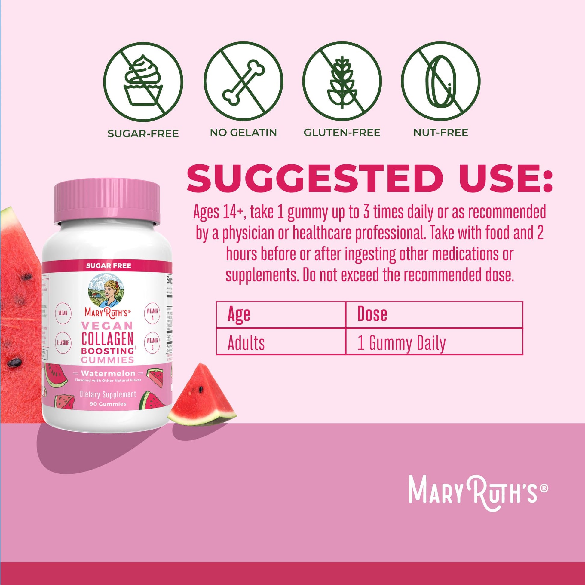 MaryRuth Organics Vegan Collagen for Women & Men, Collagen Boosting Gummies, Skin Care, Lysine, Vitamin C, Vitamin A, Amla, Supplement for Hair & Skin, Vegan, Non-GMO, Gluten Free, 90 Servings MARYRUTH'S uk supplements