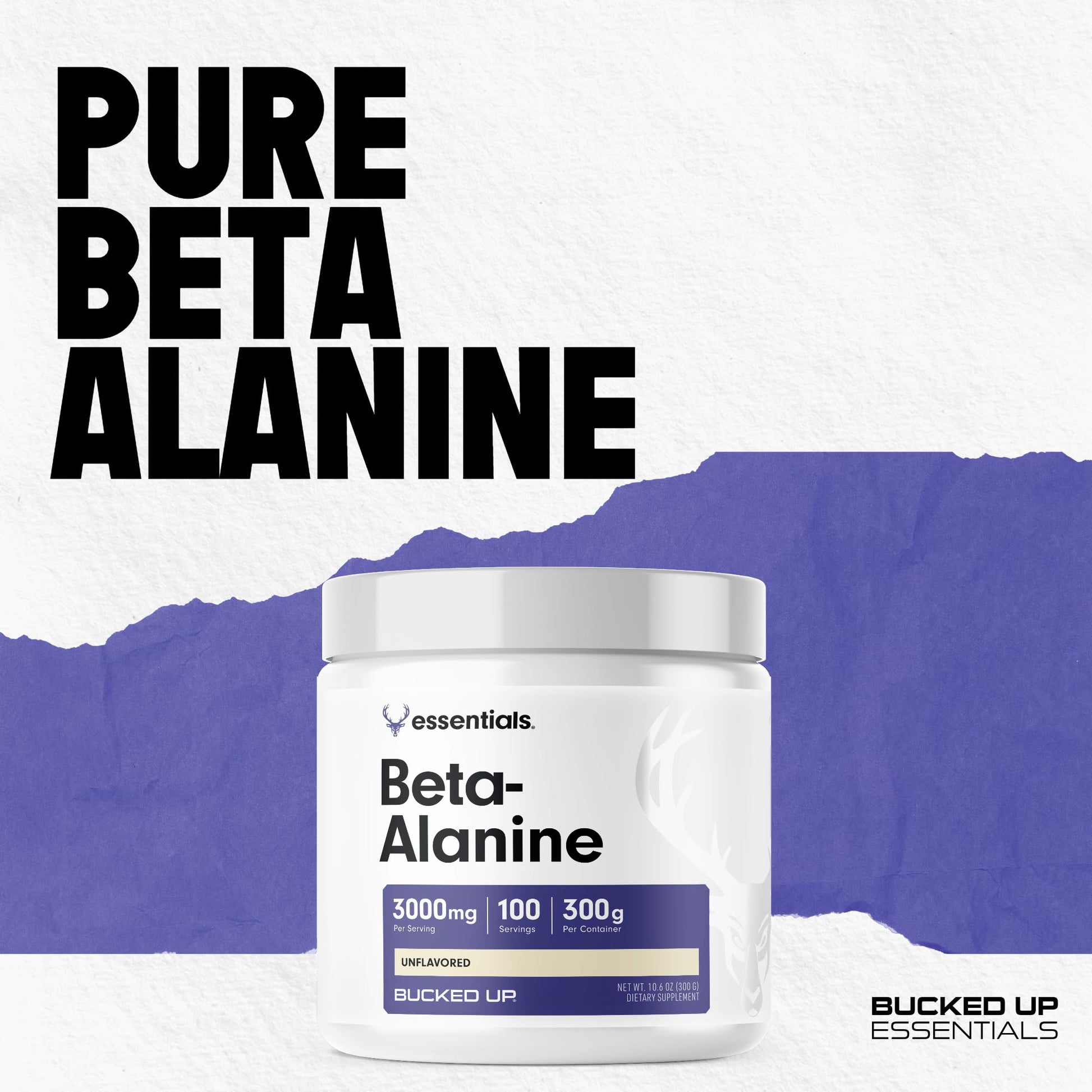 Bucked Up Beta Alanine 300mg Powder, Non-GMO, Gluten-Free, Unflavored (100 Servings) Bucked Up uk supplements