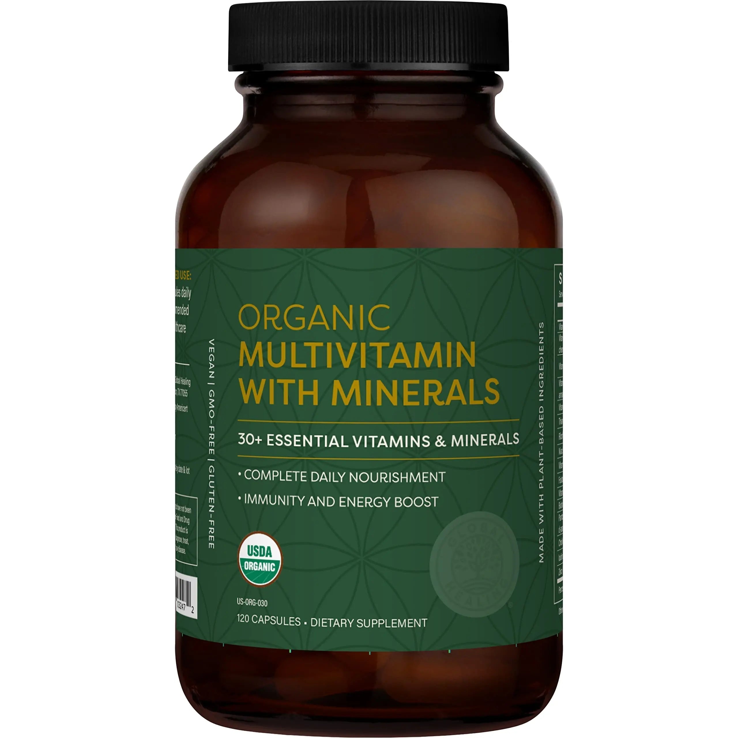 Global Healing Center - USDA Organic Multivitamin for Women & Men - Vitamins Include A, C, D, & More for Your Overall Health & Wellness Needs Global Healing Center uk supplements