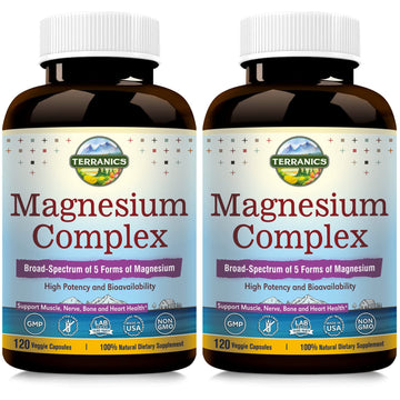 Terranics Magnesium Complex, Total 240 Capsules, Max Absorption, Glycinate, Citrate Terranics uk supplements