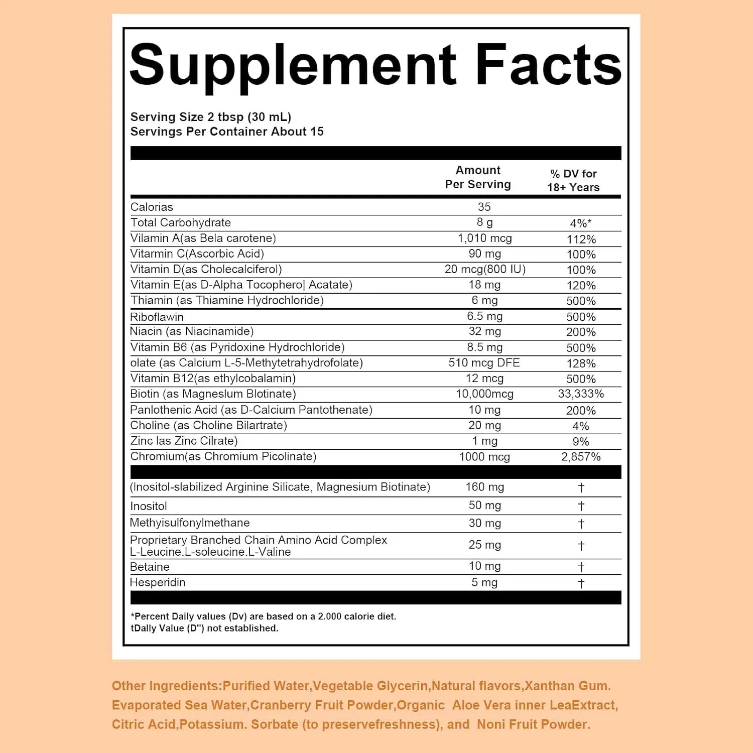 Zeniber MaayRuth Multivitamins Hair Growth| Liquid Multivitamin for Hair Growth | Biotin 10000mcg | Hair & Skin Support Supplement | Zeniber uk supplements