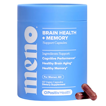 MENO Brain Health + Memory Support Capsules – Daily Support for Cognitive Performance, Concentration & Healthy Brain Aging – with Phosphatidylserine, Creatine, Sage Leaf & Huperzine A – 30 Servings O Positiv uk supplements