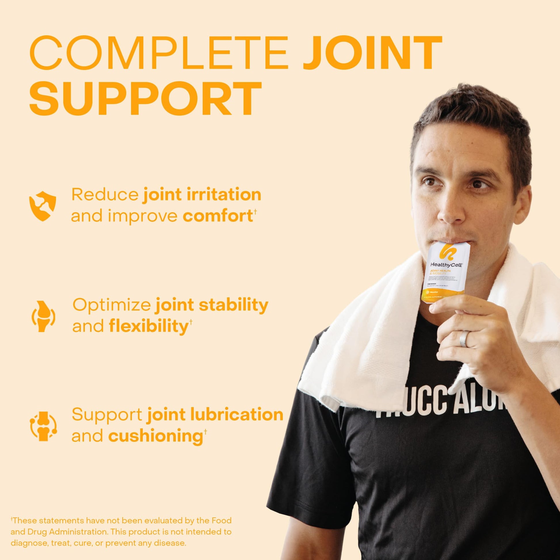 Healthycell Joint Health & Mobility Daily Liquid Supplement - Joint Support Supplement, Inflammation Response, Cartilage & Flexibility with Curcumin, Glucosamine & Chondroitin - 14 Gel Packs Healthycell uk supplements