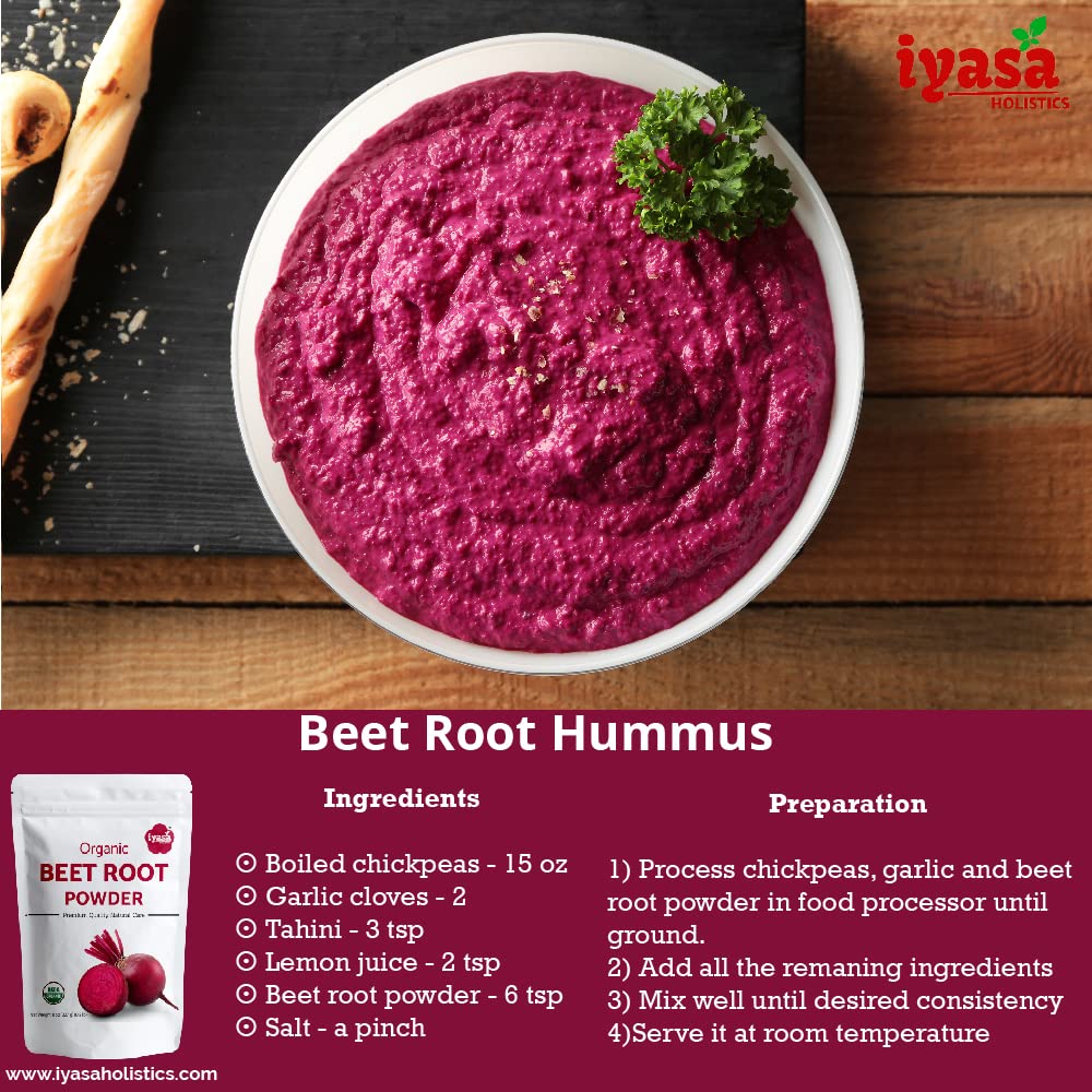 Iyasa Organic Beet Root Powder, Plant Based, Vegan, Gluten-Free, Beetroot Superfood Iyasa Holistics uk supplements