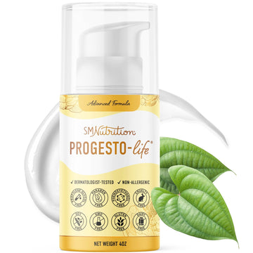 SMNutrition Advanced Progesto-Life Balancing Skin Cream for Women 4oz | Cosmetic Skin Cream | Dermatologist-Tested, Hypoallergenic & Cruelty-Free | 96 Applications SMNutrition uk supplements