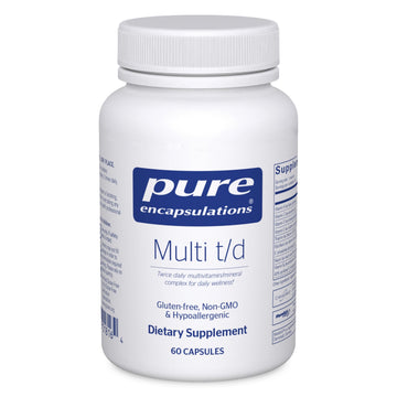 Pure Encapsulations Multi T/D - Multivitamin & Mineral Supplement - for Daily Wellness, Cardiovascular & Immune Health* - Rich in Vitamins & Minerals - Gluten Free & Vegetarian - 60 Capsules Pure Encapsulations uk supplements