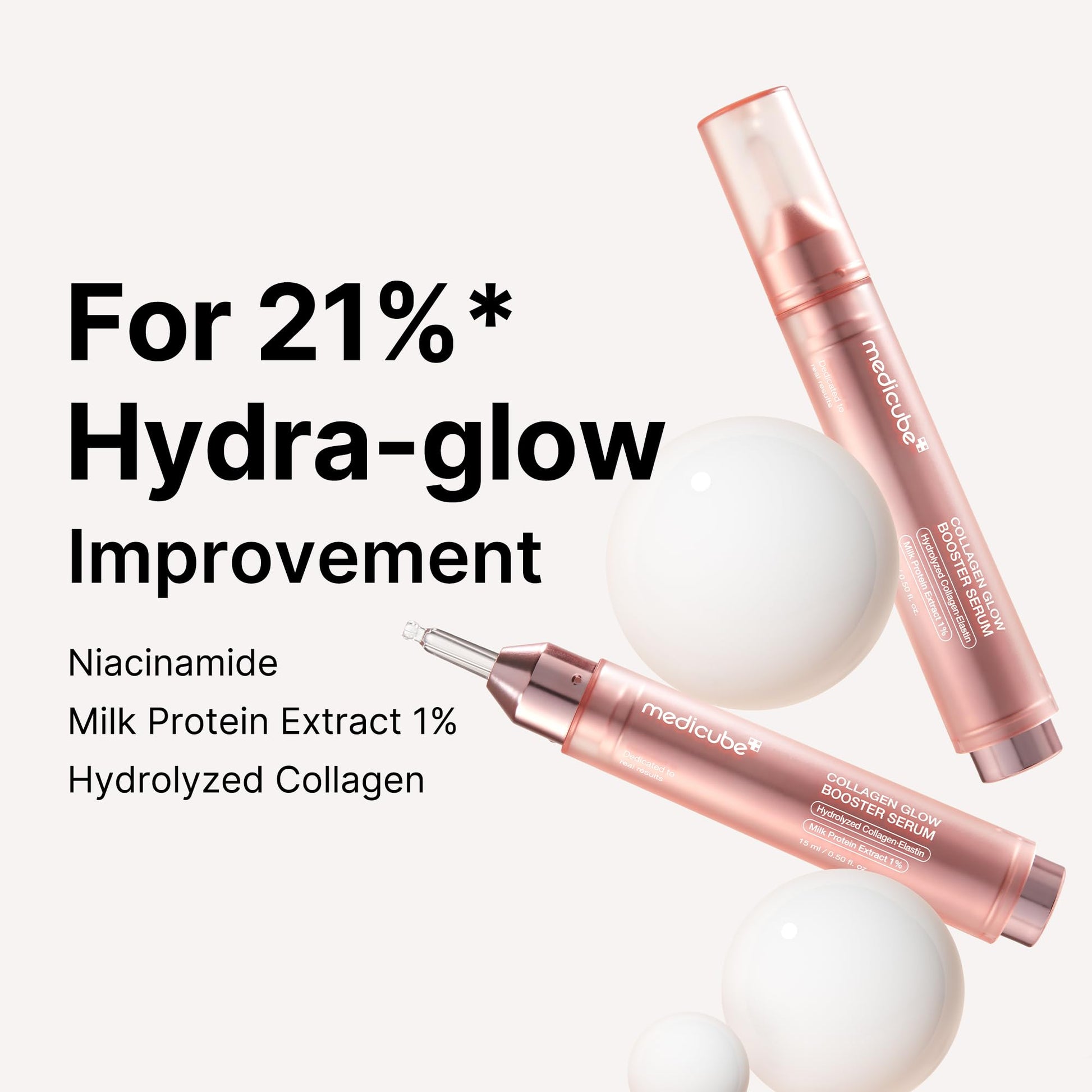 medicube Milky Collagen Double Glow Lock Duo: Collagen Glazed Milky Wrapping Mask and Booster Serum | 130DaCollagen, Niacinamide, Glutathione for Plumped, Radiant Glass Skin medicube uk supplements