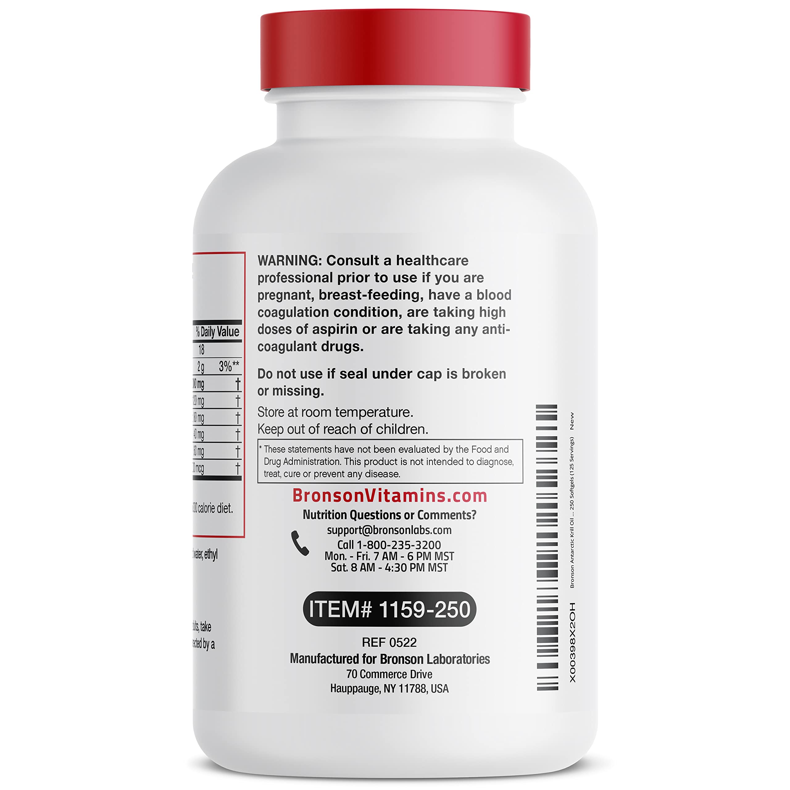 Bronson Antarctic Krill Oil 2000 mg with Omega-3s EPA, DHA, Astaxanthin and Phospholipi Bronson uk supplements