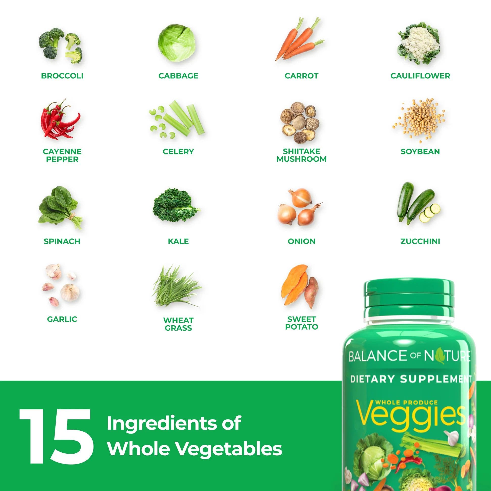 Balance of Nature Whole Veggies Supplement with Superfood Vegetables Balance of Nature uk supplements