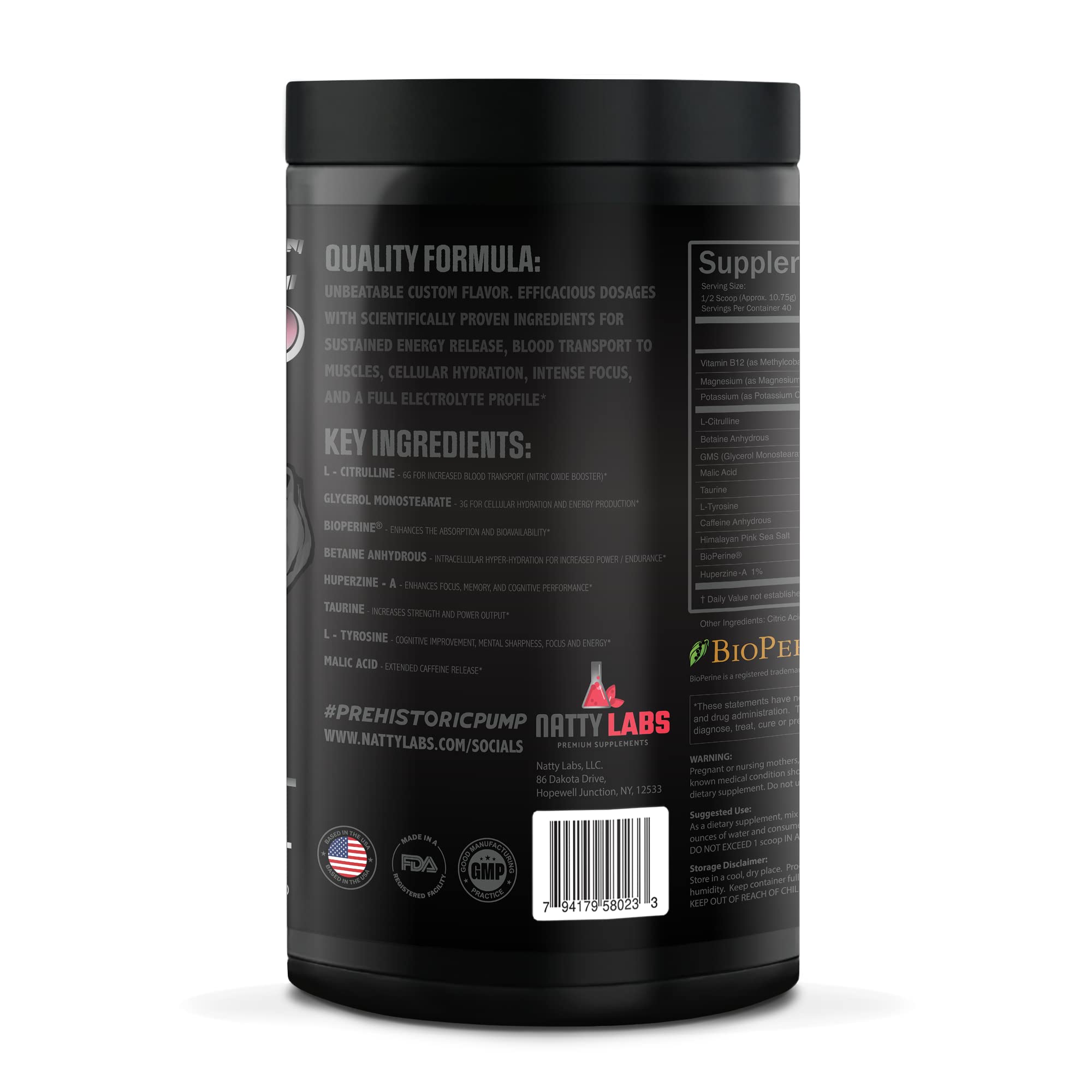Natty Labs Prehistoric Pump Pre Workout - Preworkout Energy Supplement · 300mg Caffeine Natty Labs uk supplements