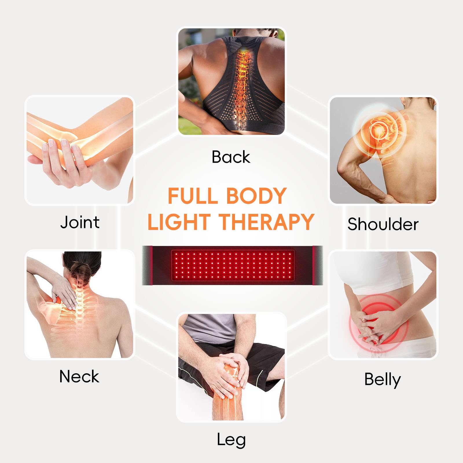 Red Light Therapy Infrared Belt: Pain Relief Body Pad 100 LEDs Red Light Therapy Belt ADVARAYS uk supplements