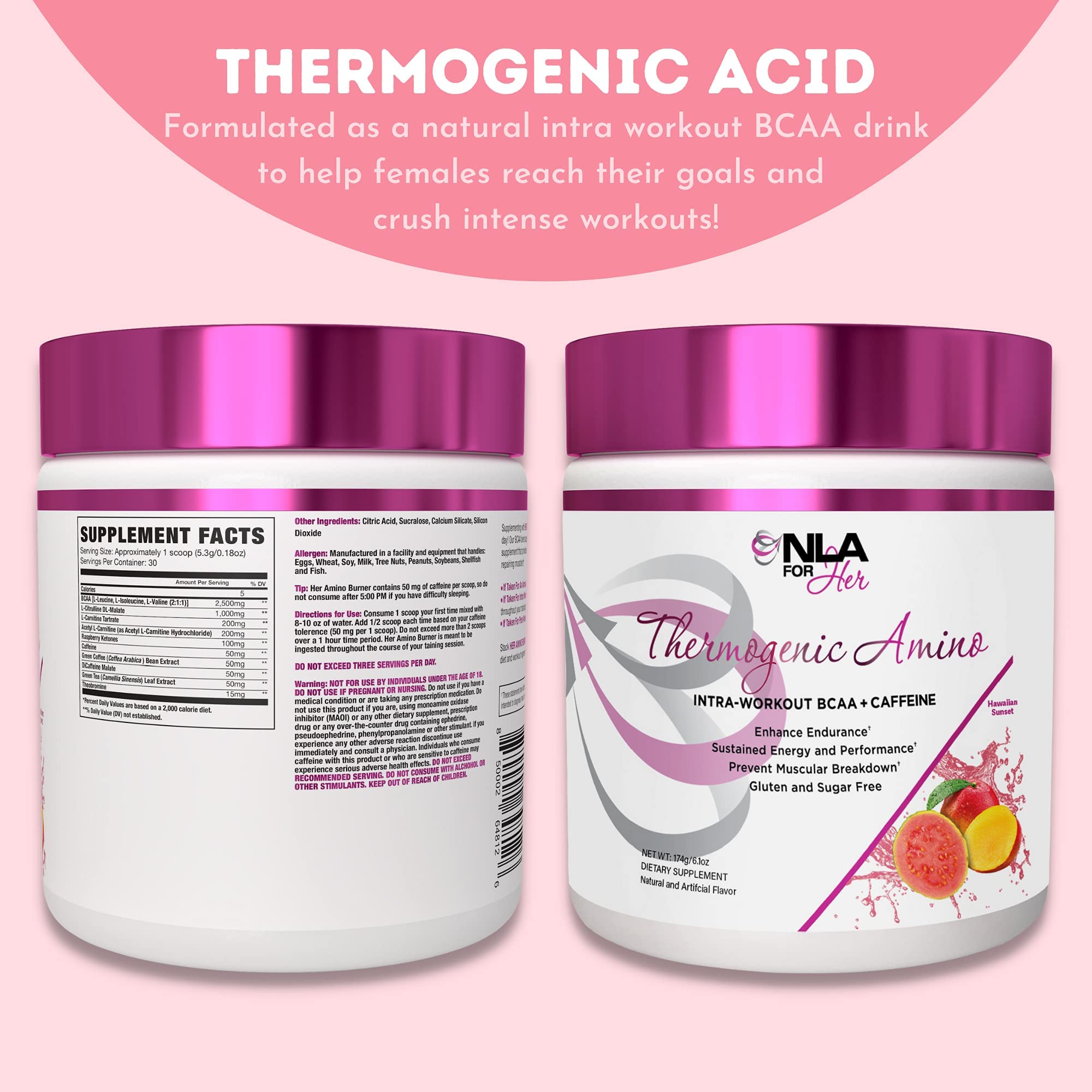 NLA for Her Pre/Intra Workout Stack (Includes Her Thermogenic Amino Hawaiian Sunset NLA for Her uk supplements