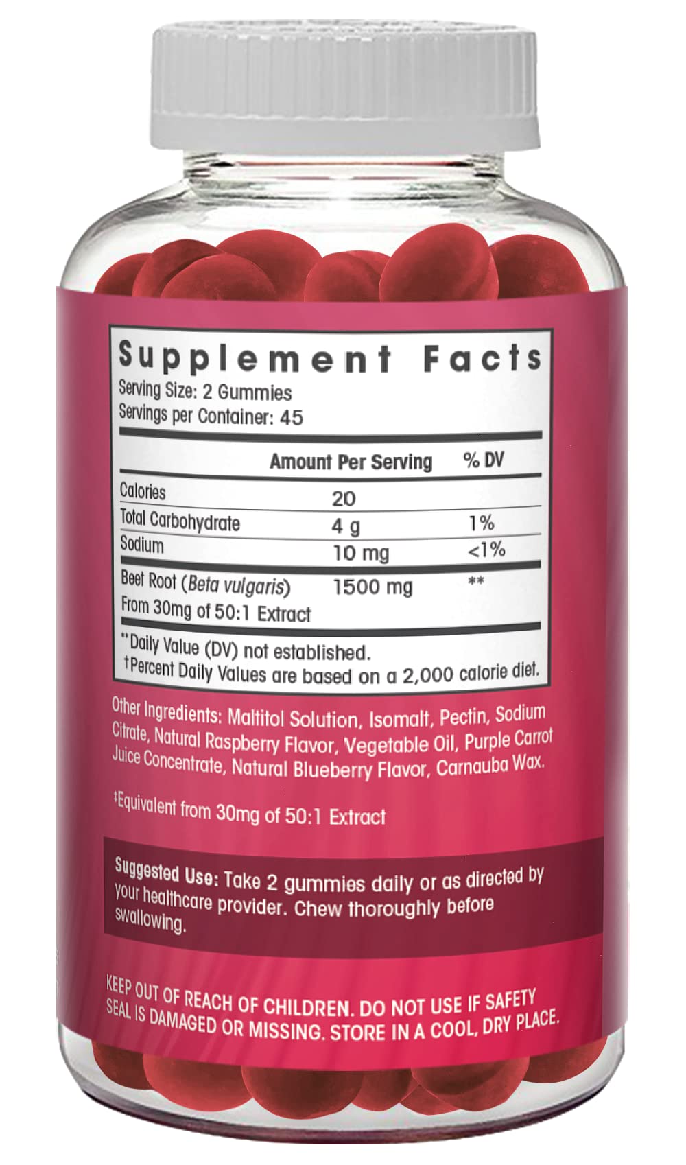 Sugar Free Nitric Oxide Beet Root Gummies (1500 mg)- Beet Root Chewables for Athletic Flamingo Supplements uk supplements