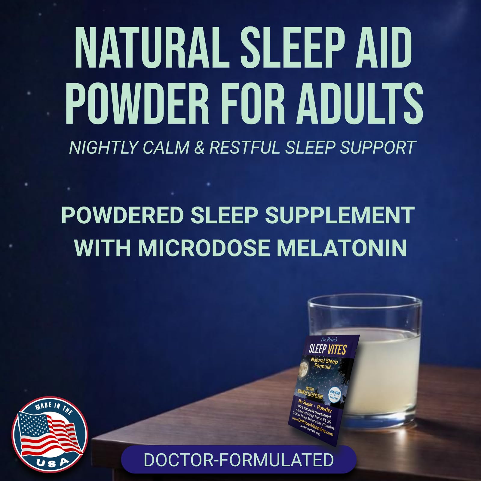 Dr. Price’s Natural Sleep Aid Powder – Berry-Citrus, 30 Packs | Sleep Powder Drink Mix with Magnesium, Microdose Melatonin & Tryptophan | Sleep Support for Adults | Doctor-Formulated, Made in USA Dr. Price's Vitamins uk supplements