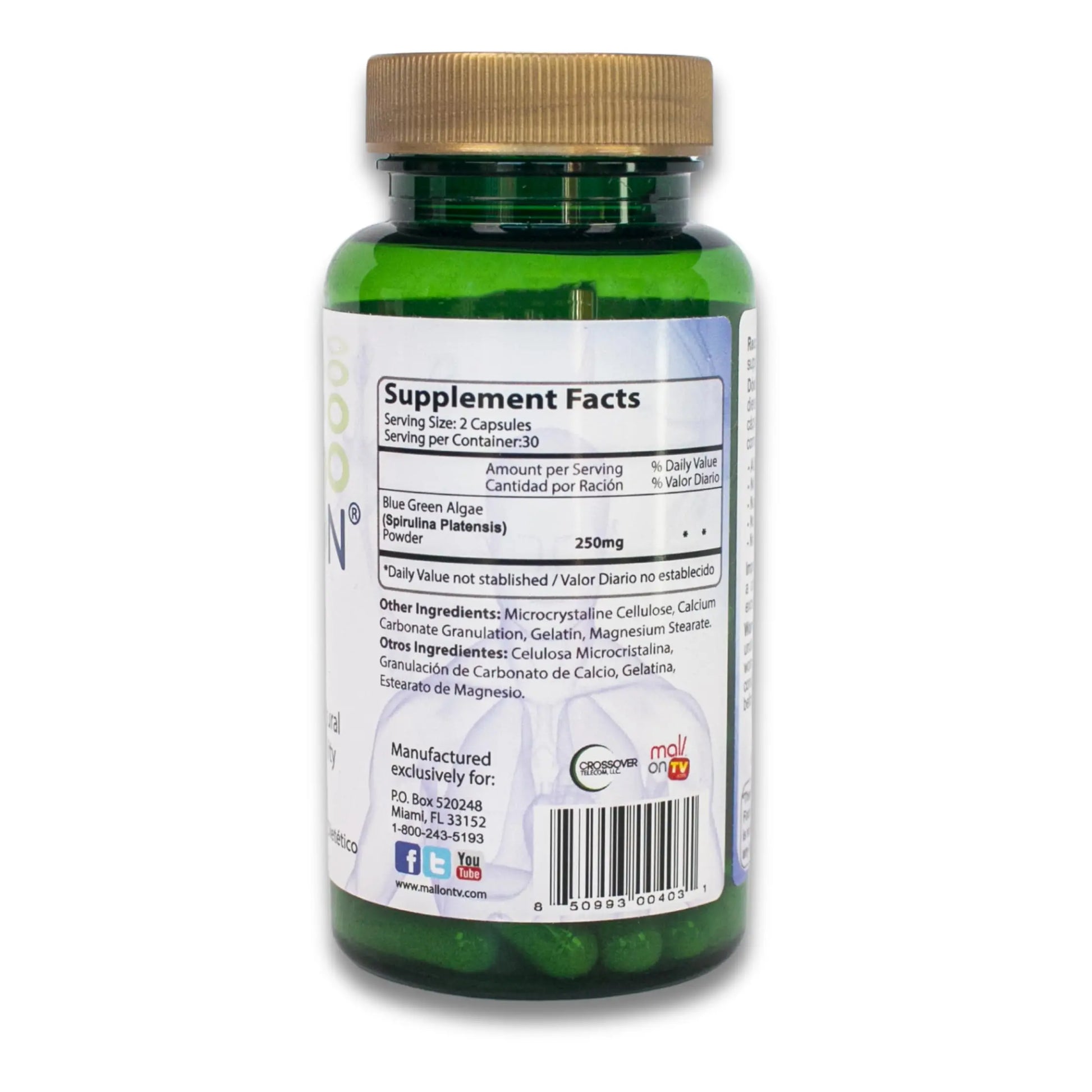 Bioxtron Natural AFA Stem Cell Supplement - Joint Support & Muscle Pain - Immune System Support - Support Energy Levels - Natural Blue Green Algae Spirulina - Pack of 2-120 Caps Bioxtron uk supplements