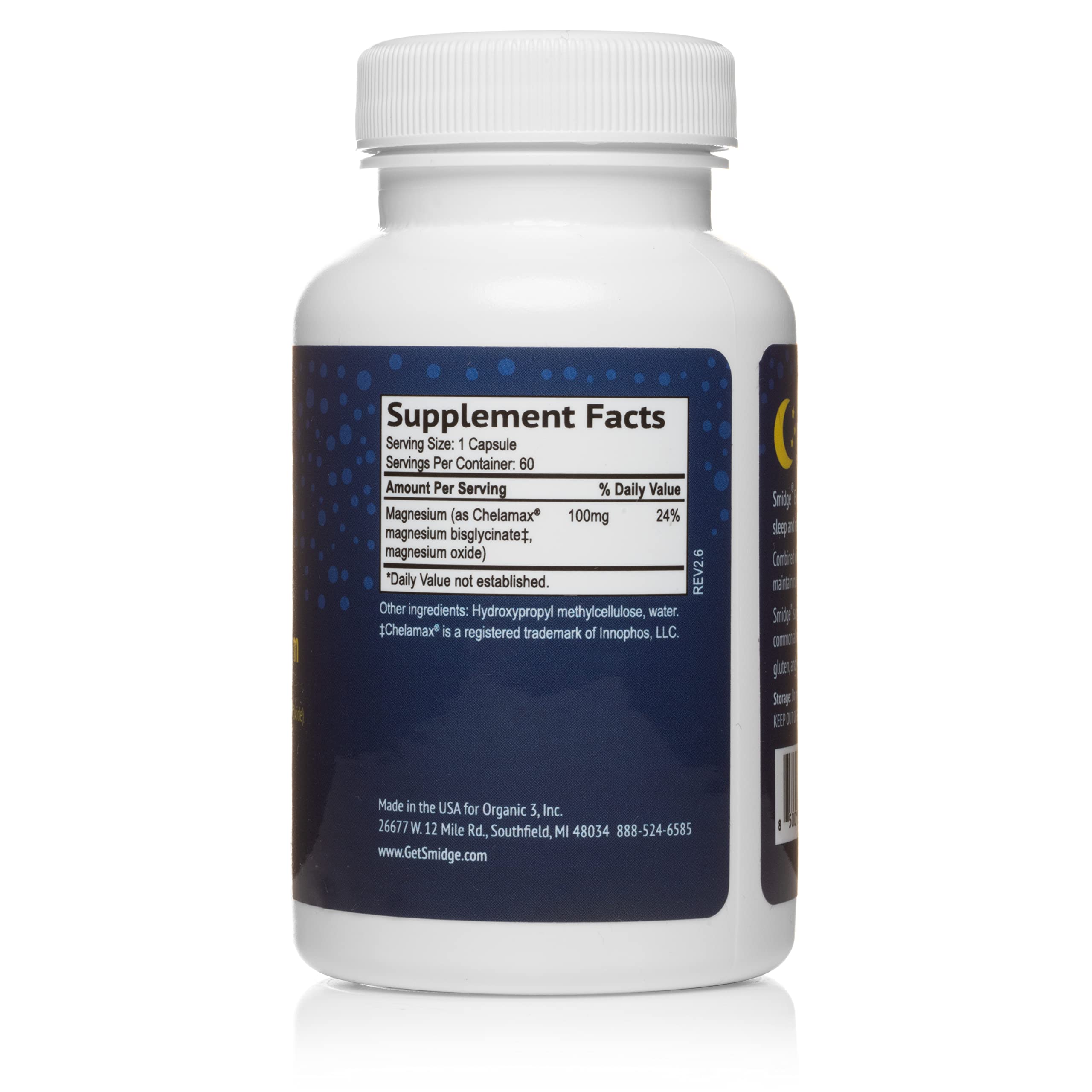 Smidge® Evening Magnesium Capsules, 60 ct. Pure, Non-GMO Magnesium Supplement to Support Rest & Relaxation. Smidge uk supplements