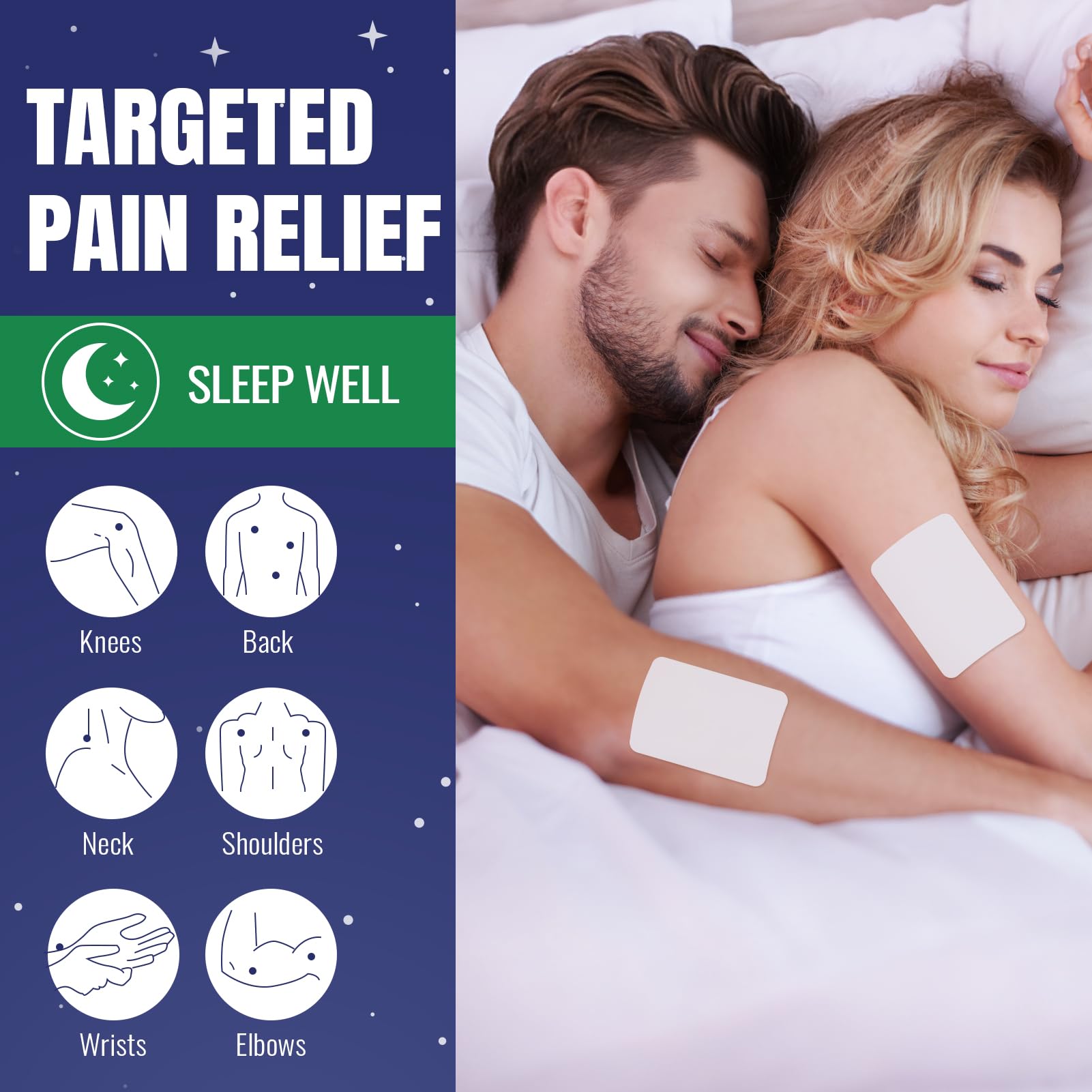 ZEEY 5% Menthol Overnight Pain Relief Patches, French Lavender Oil Pain Patch for Back, Knee, Neck, Shoulders, Joints, Muscle Soreness, Fast Acting, Topical Analgesic, Gel Patch, 3.94" x 2.76", 5Ct ZEEY uk supplements