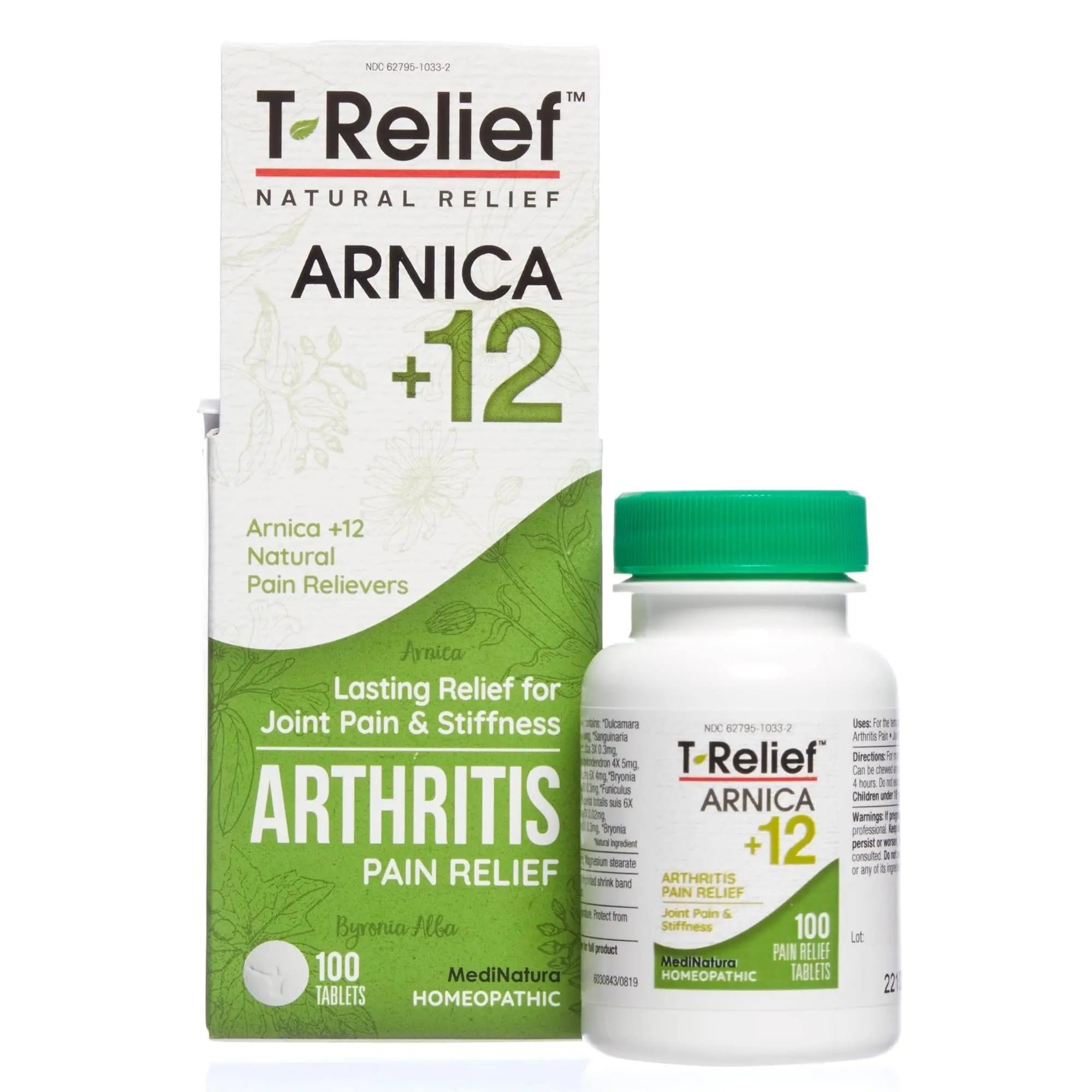 MediNatura Whole Body + Joints Bundle T-Relief Arnica +12 Natural Arthritis Pain Tablets 100ct + T-Relief Arnica +12 Natural Pain Relieving Tablets 100ct MediNatura uk supplements