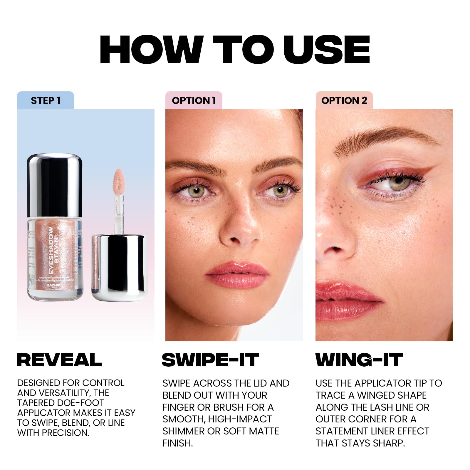 Sacheu Liquid Eyeshadow STAY-N Longwear Eye Makeup — Buildable Highly Pigmented & Blendable Eye Shadow Cream in Matte & Shimmer Finishes, Candy Dipp’d Sacheu uk supplements
