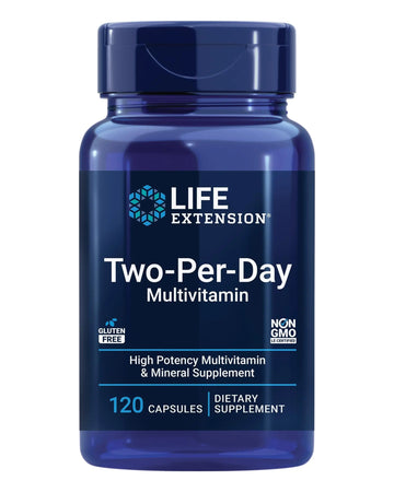Life Extension Two-Per-Day Multivitamin, Vitamins B, C, D, zinc, Packed with Over 25 Vitamins, Minerals & extracts, Two-Month Supply Life Extension uk supplements