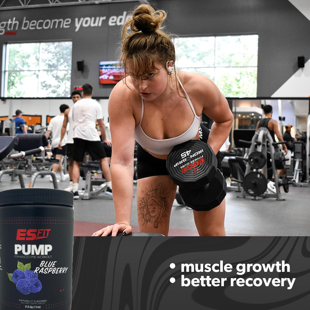 ES FiT Pump Pre-Workout | 14.8oz - 30 Servings | Pre-Workout Supplement | Increase ES FiT uk supplements
