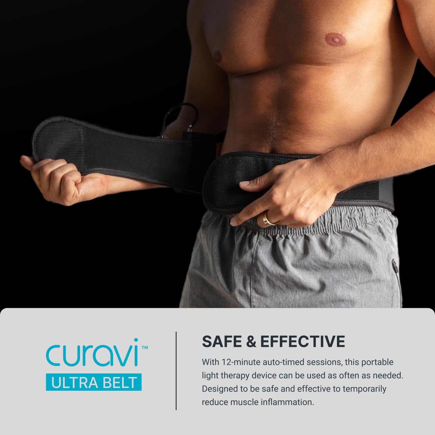 CURAVI Ultra™ Wearable Red Light Therapy Belt for Lower Back Pain Relief - 84 Diodes - Non-Invasive CURAVI uk supplements