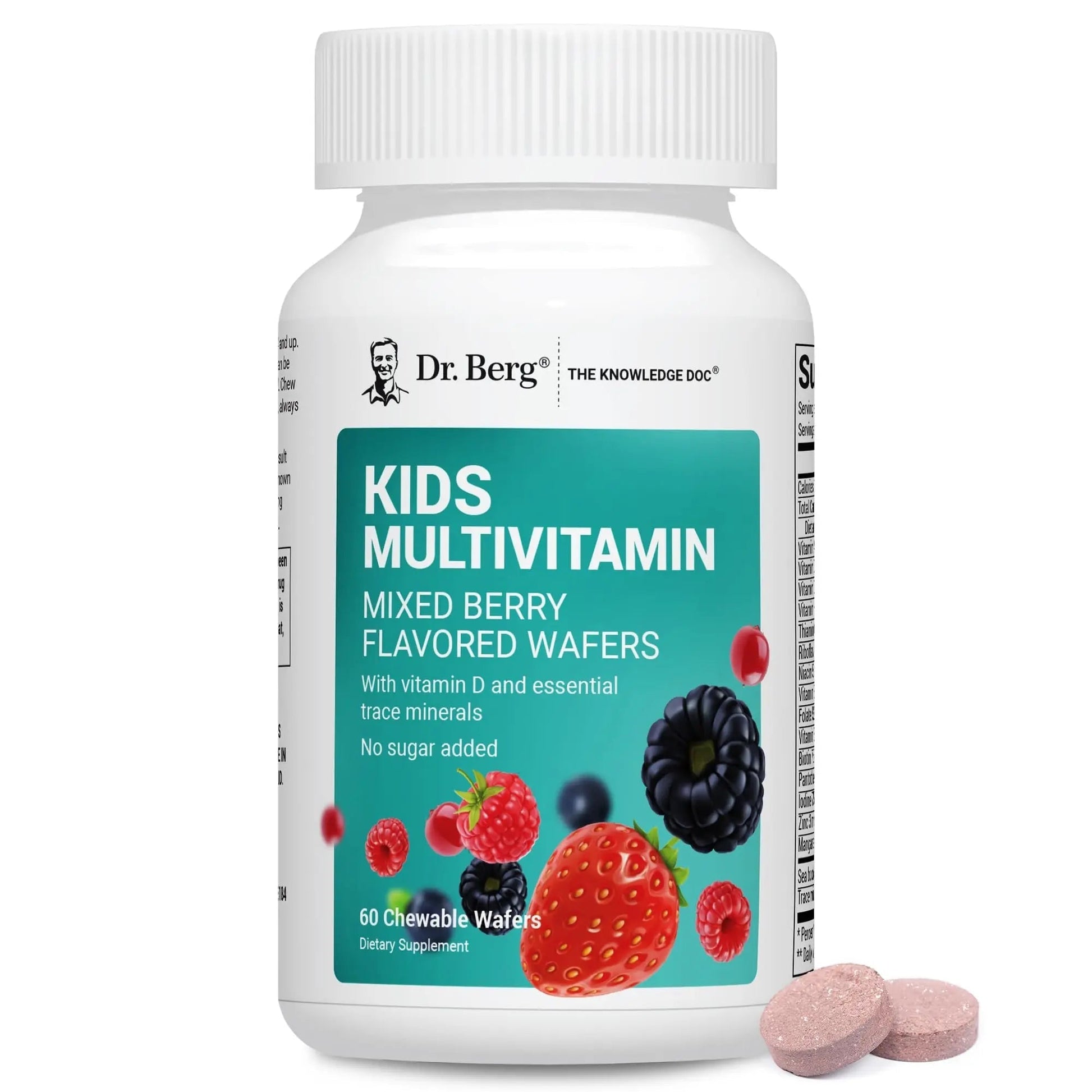 Dr. Berg Kids Chewable Multivitamins (NOT Sweetened w/Sugar) - Daily Multivitamin for Kids That Includes 20 Nutrients & Trace Mineral Complex Dr. Berg Nutritionals uk supplements