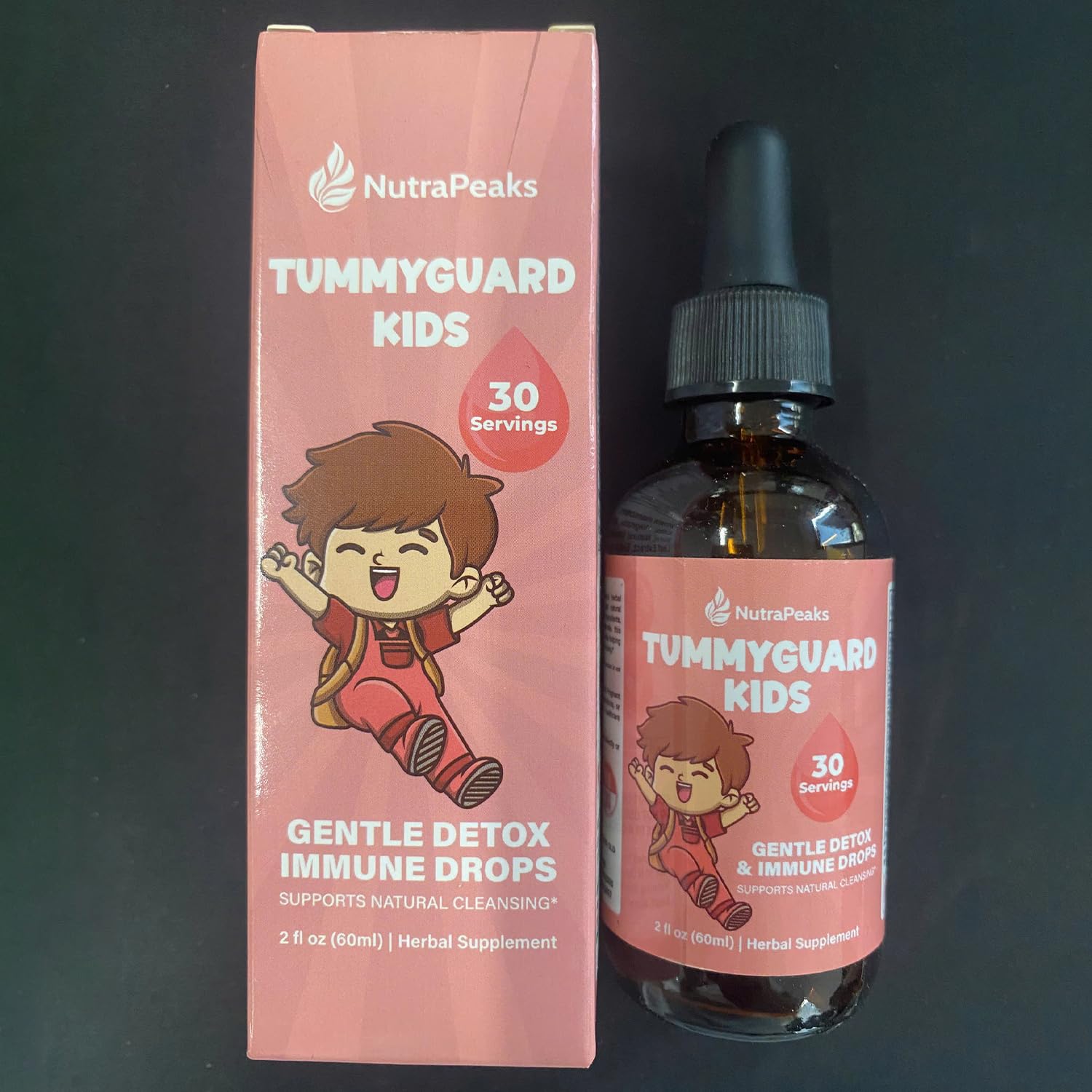 NutraPeaks Kids Liquid Botanical Drops – Natural Blend with Prebiotics, Chamomile, Ginger & Elderberry – Sugar-Free, Alcohol-Free, Non-GMO – 2 fl oz NutraPeaks uk supplements