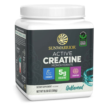 Creatine Monohydrate Powder Micronized PreWorkout Recovery Supplement | Support Muscle Building Strength Training Cognition | Vegan & Keto Friendly Easily Mixes Sunwarrior uk supplements