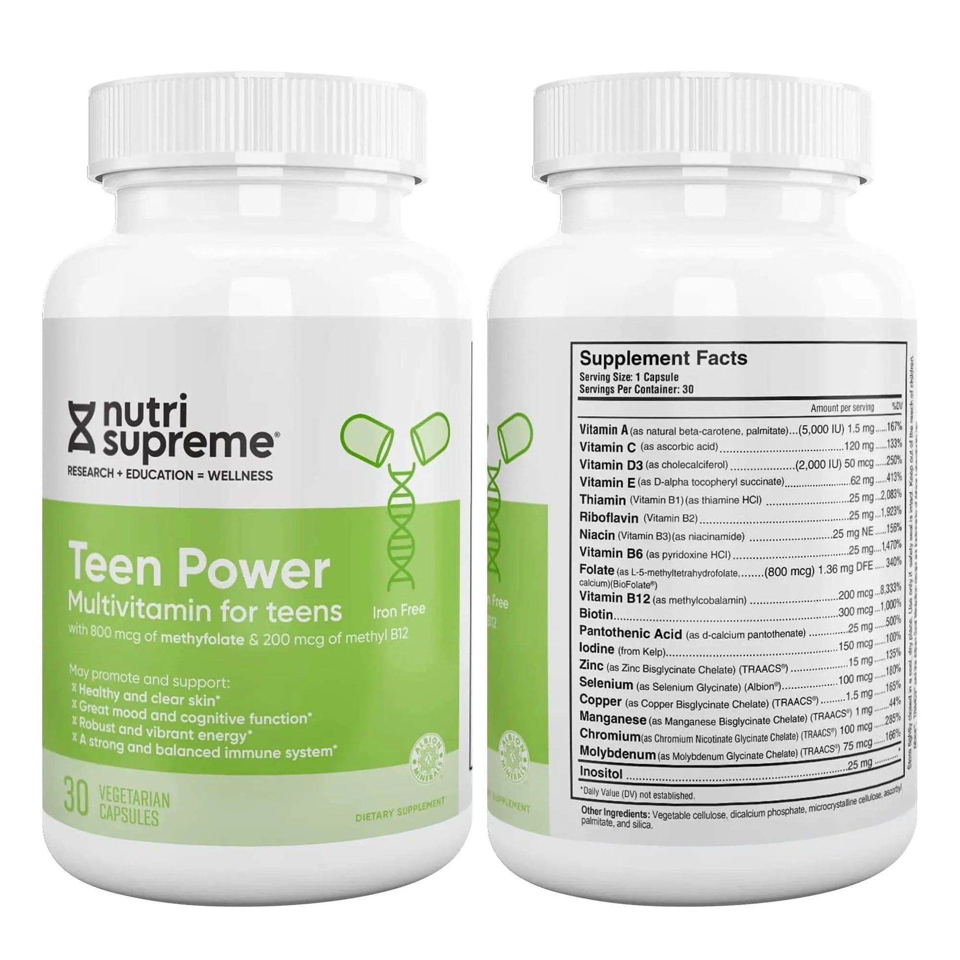 Nutri Supreme Teen Multivitamin for Boys and Girls 12-17, Best Kosher One Per Day Teen Vitamins, Formulated for Teen Development NUTRI-SUPREME RESEARCH uk supplements