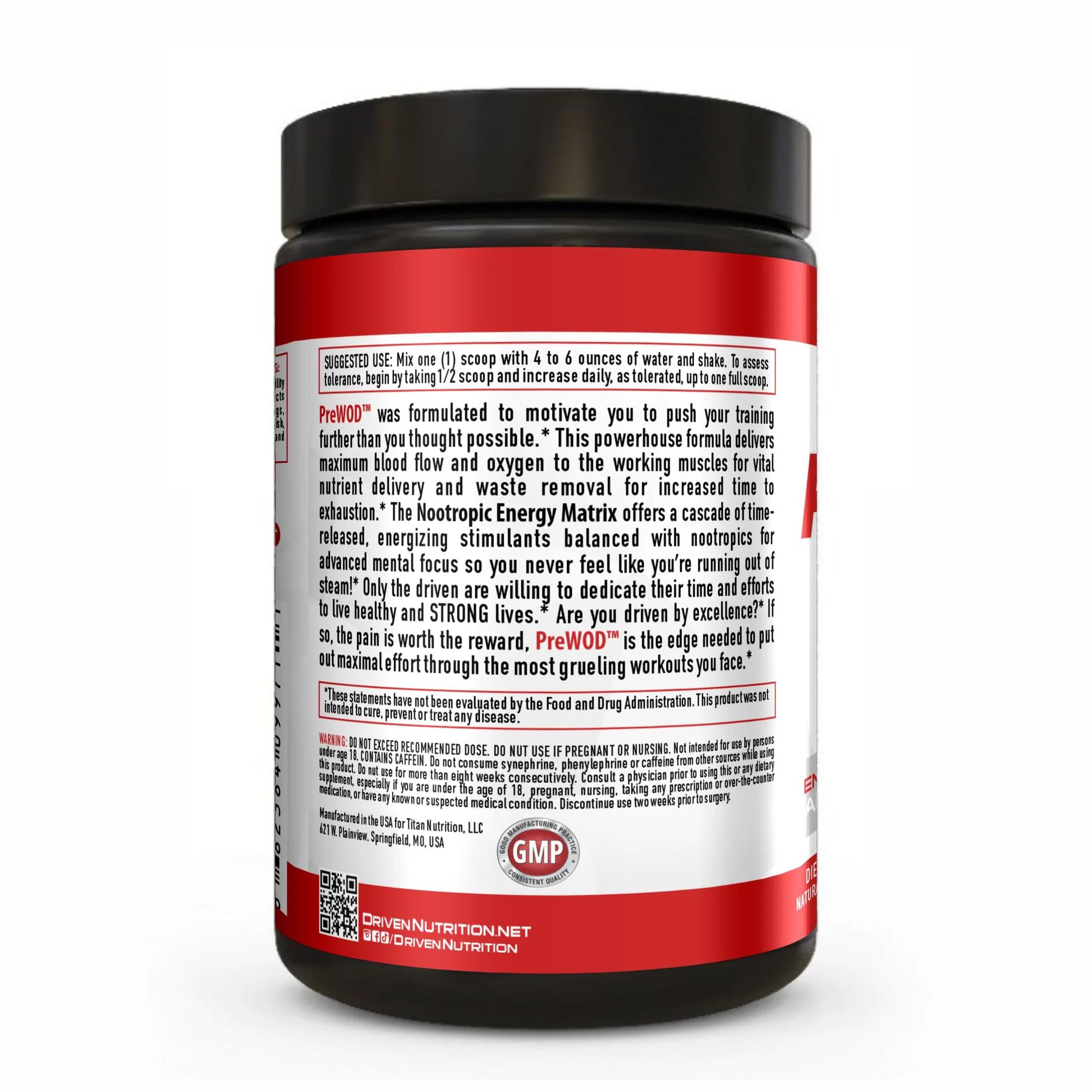 Driven PREWOD Energy Matrix, 50 Servings - Pre-Workout Supplement with Caffeine Driven Nutrition uk supplements