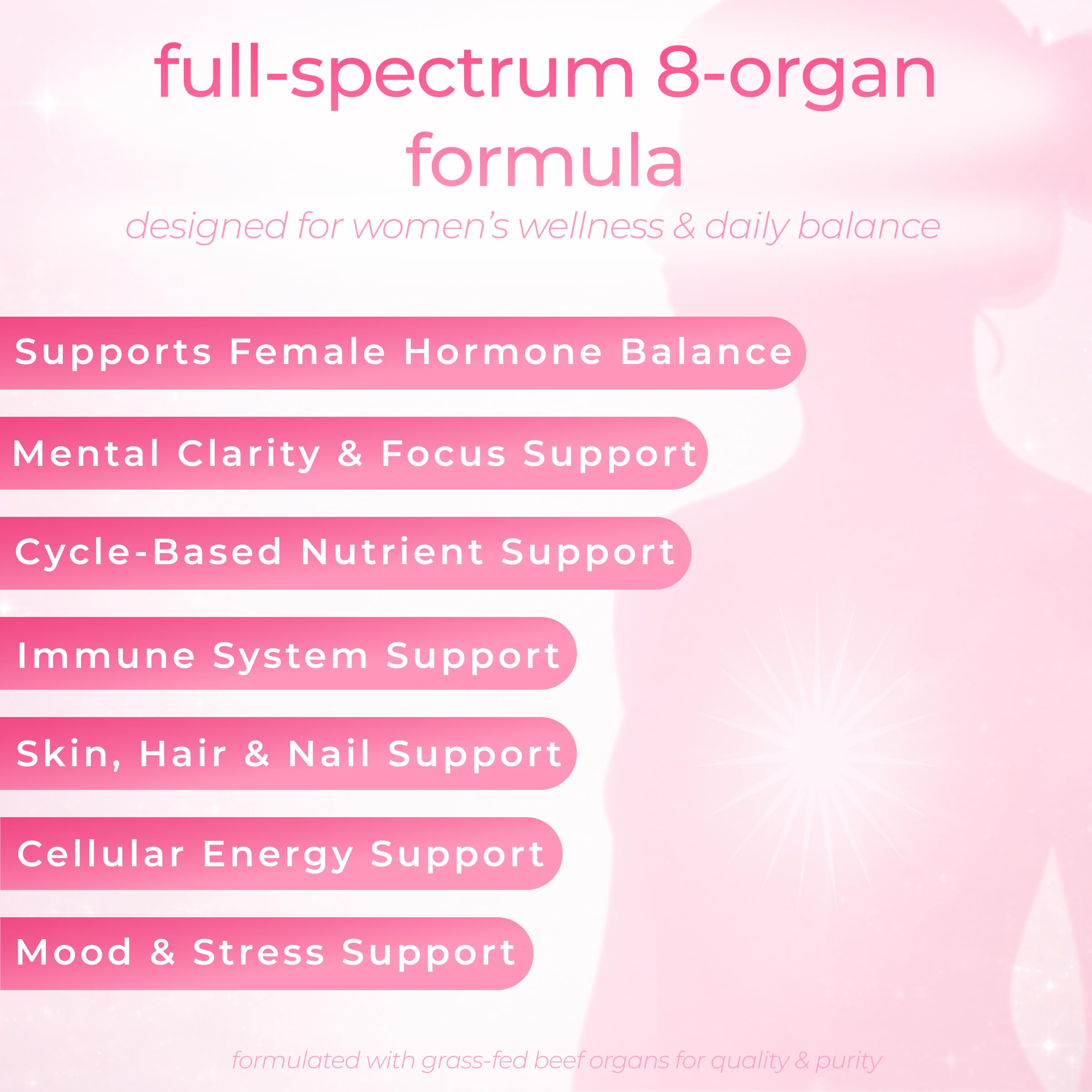 Beef Organ Supplement for Women – Grass-Fed Beef Liver, Ovary, Uterus & Organ Complex for Hormone Balance, Energy & PMS Support – Pasture-Raised + Vitamin C – 180 Capsules | Glow Girl | Zakrama Zakrama uk supplements