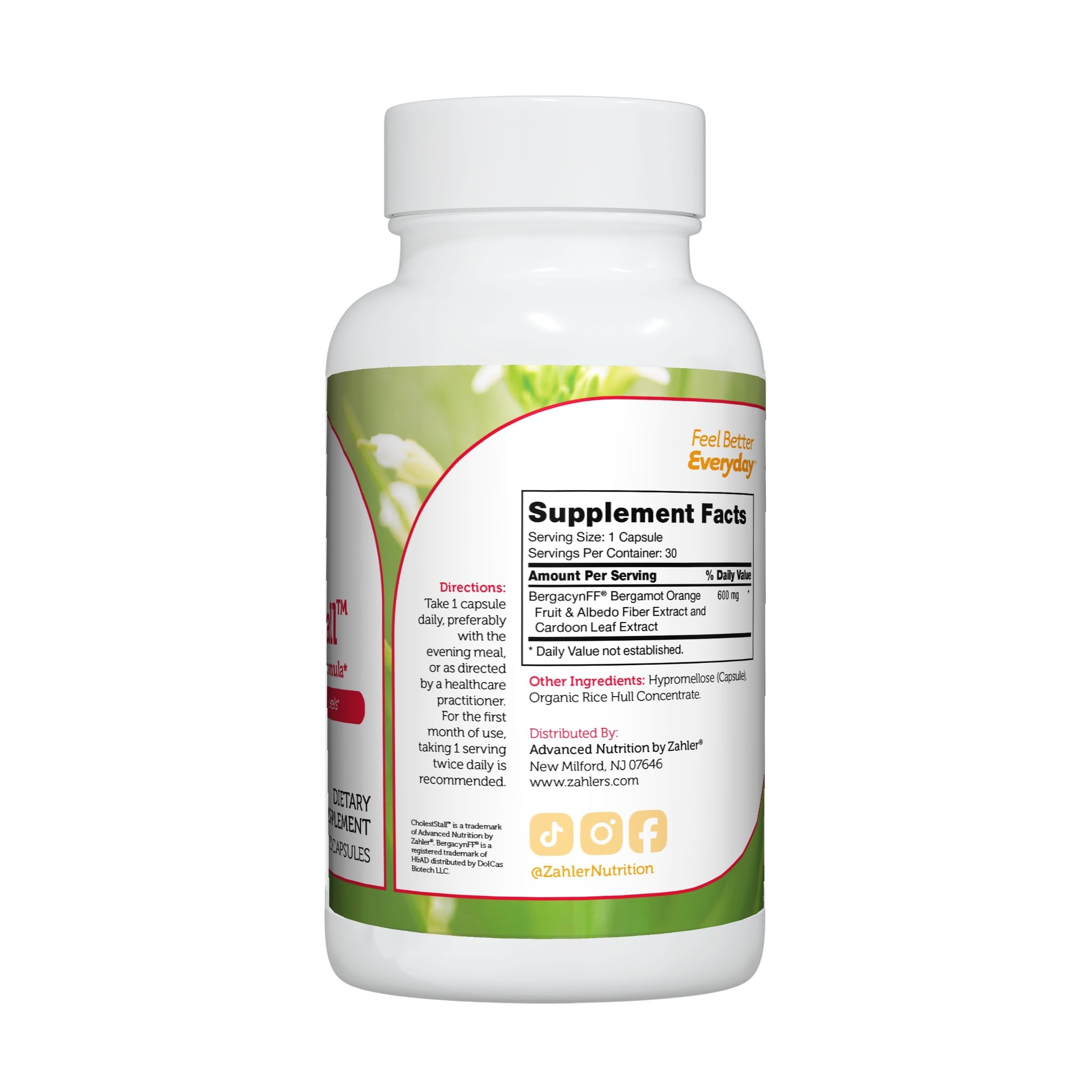 Zahler CholestStall, Cholesterol Support Supplement, Helps Maintain LDL, Certified Kosher, 30 Capsules Zahler uk supplements