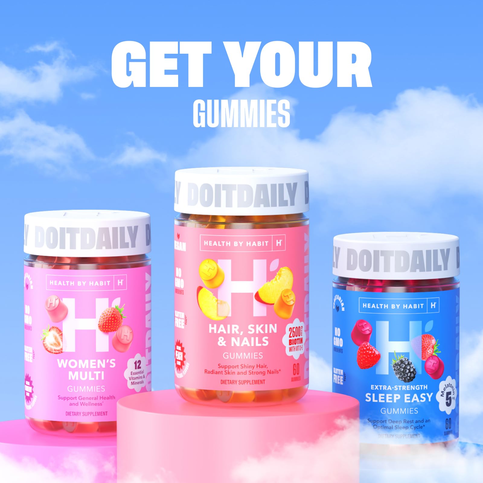 Health By Habit Womens Multivitamin Gummies (60 Gummies) - Non-GMO, Gluten Free Health By Habit uk supplements