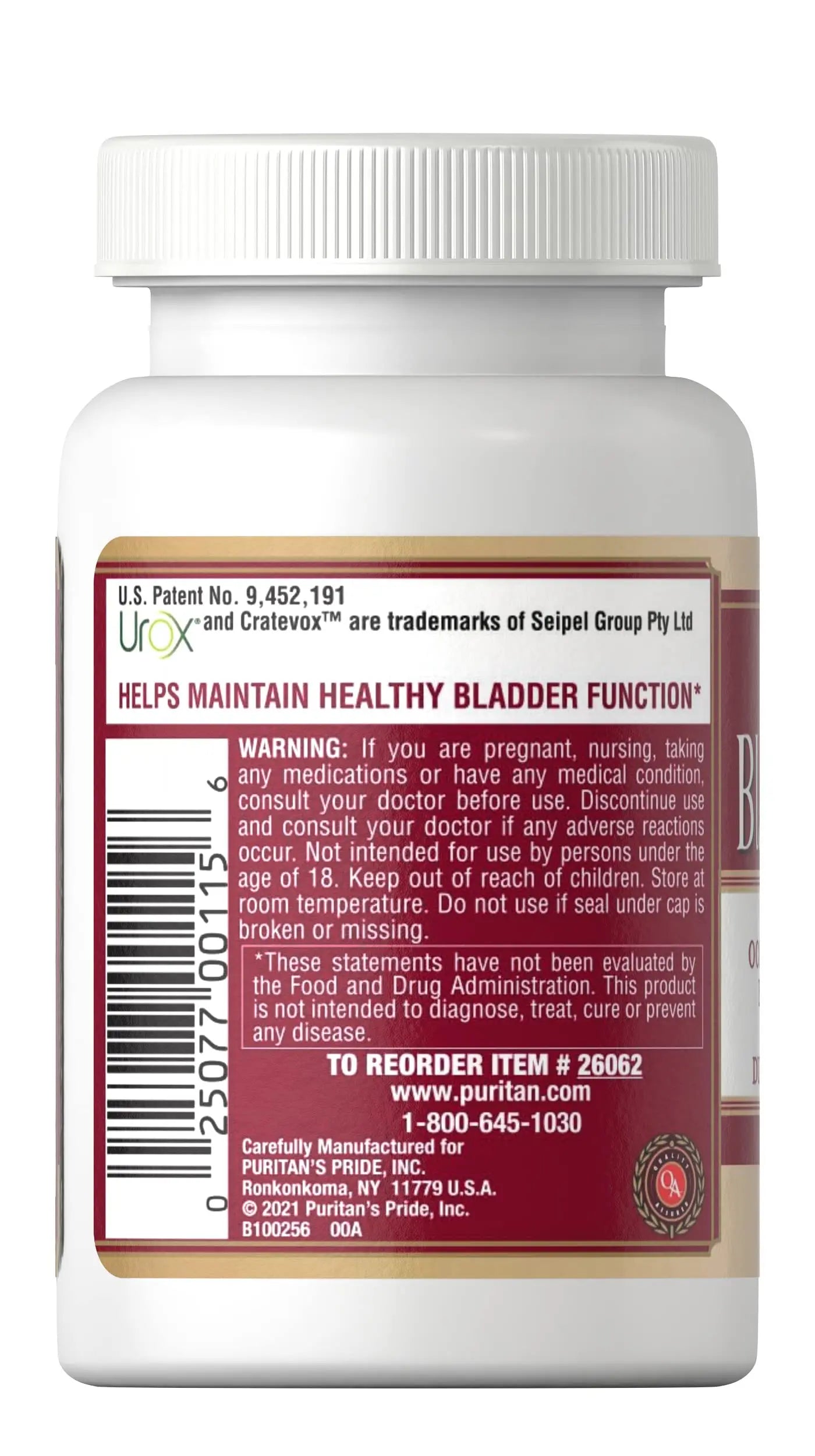 Puritan's Pride Bladder Assist Puritan's Pride uk supplements