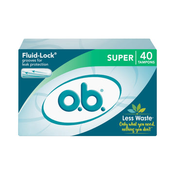 o.b. Tampons | Non-Applicator Tampon, Unscented | Super Tampon, 40ct o.b. uk supplements