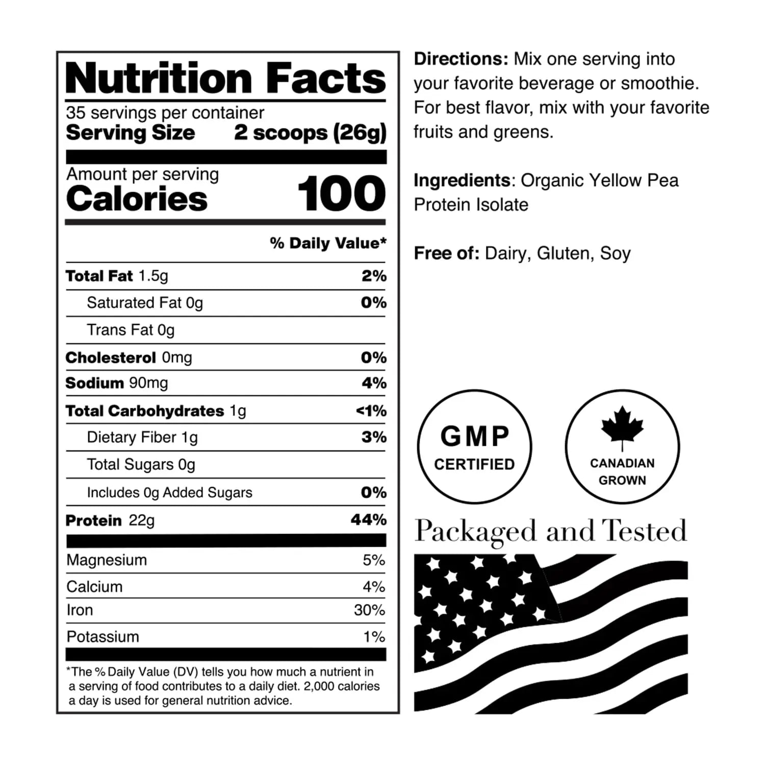NorCal Organic - Premium Pea Protein Isolate - 100% Vegan and Organic - UNFLAVORED - 2 Pounds (Pack of 1) - 35 Servings NorCal Organic uk supplements