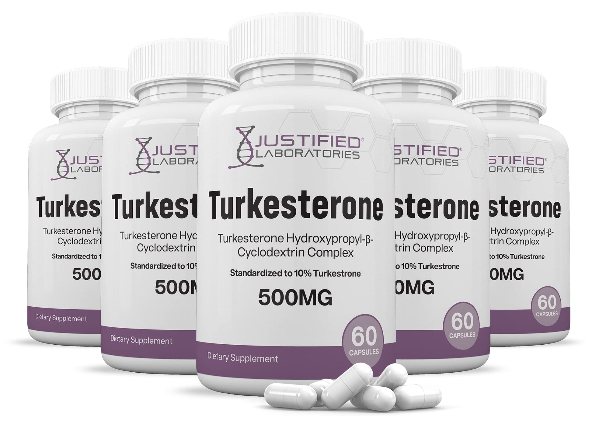 Justified Laboratories (5 Pack Turkesterone 500mg 10% Standardized Naturally Increase Justified Laboratories uk supplements