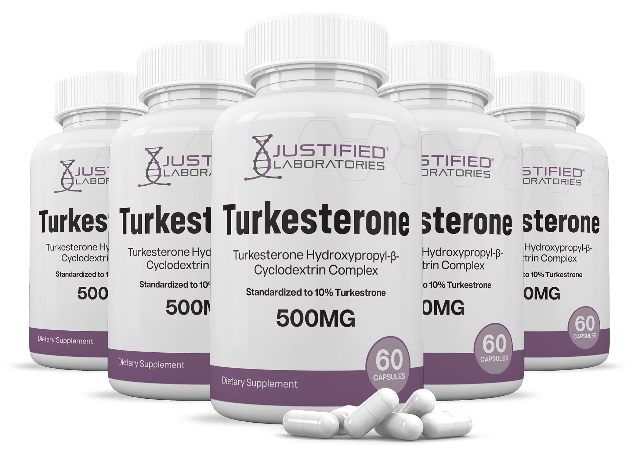 Justified Laboratories (5 Pack Turkesterone 500mg 10% Standardized Naturally Increase Justified Laboratories uk supplements