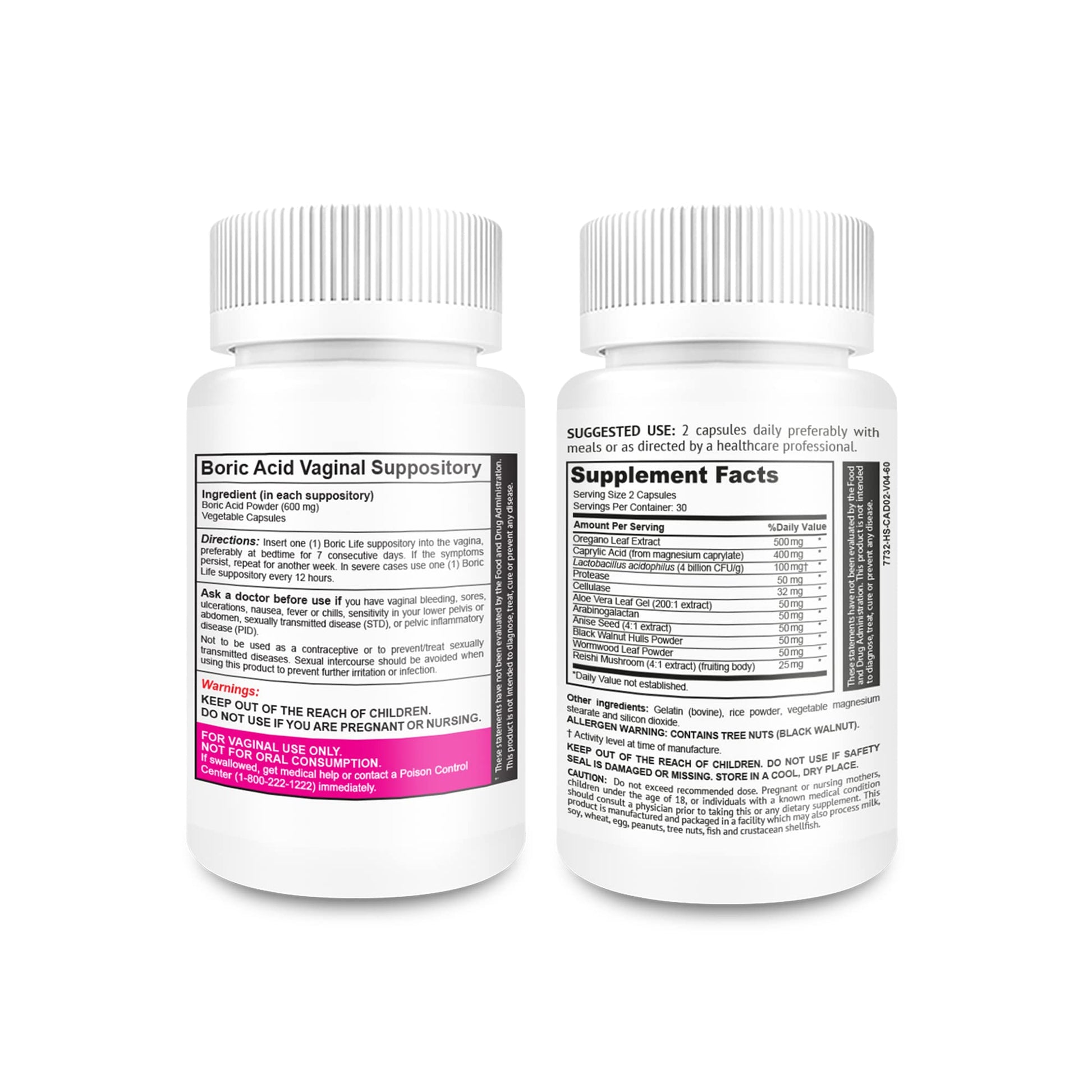 NutraBlast Boric Acid Vaginal Suppositories 600mg (30 Count) w/Feminine Balance Complex NutraBlast uk supplements