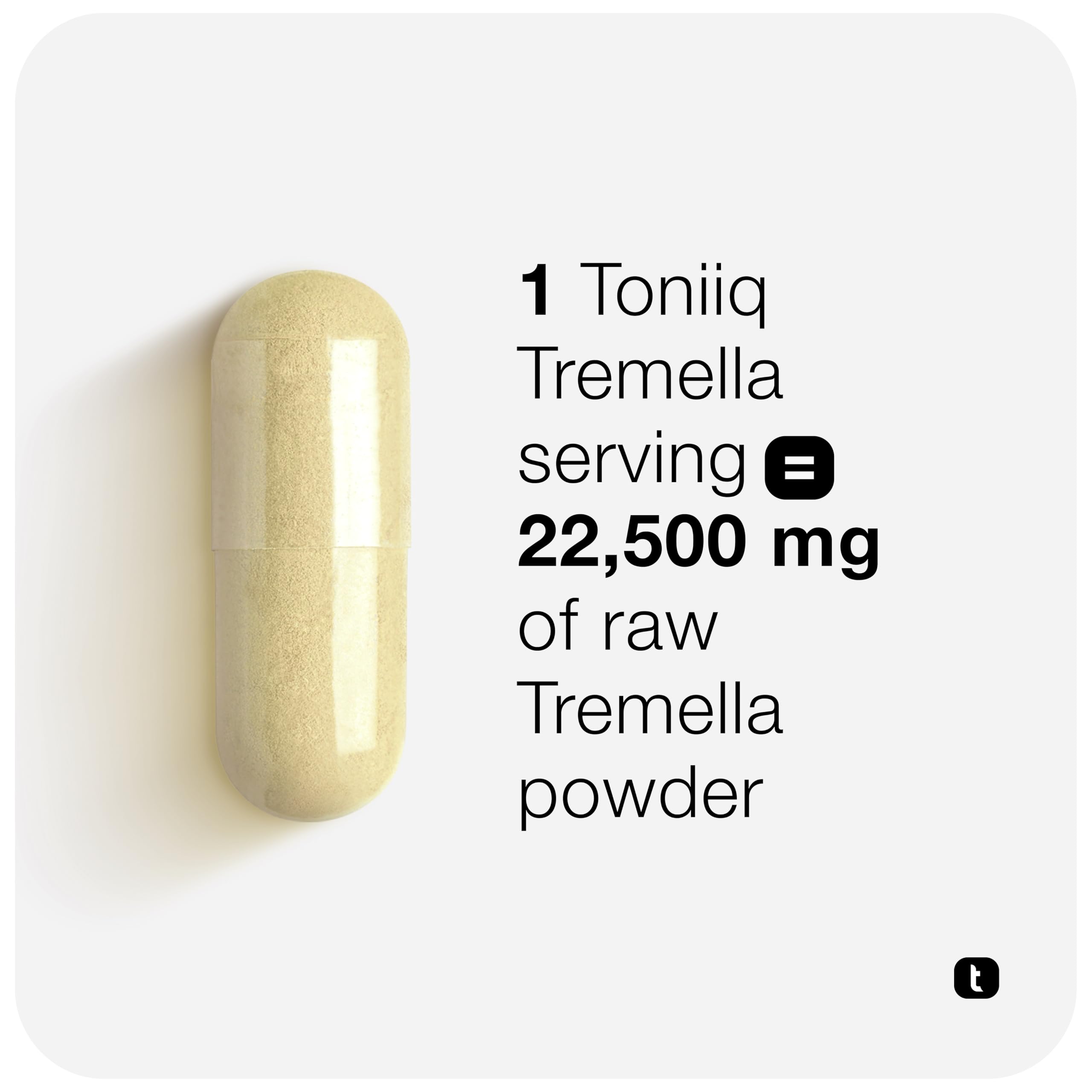 Tremella Mushroom Ultra High Potency 15:1 Extract with 30% Beta Glucans - Pure & Concentrated Formula - Third-Party Lab Tested for Purity & Quality - 120 Capsules Toniiq uk supplements