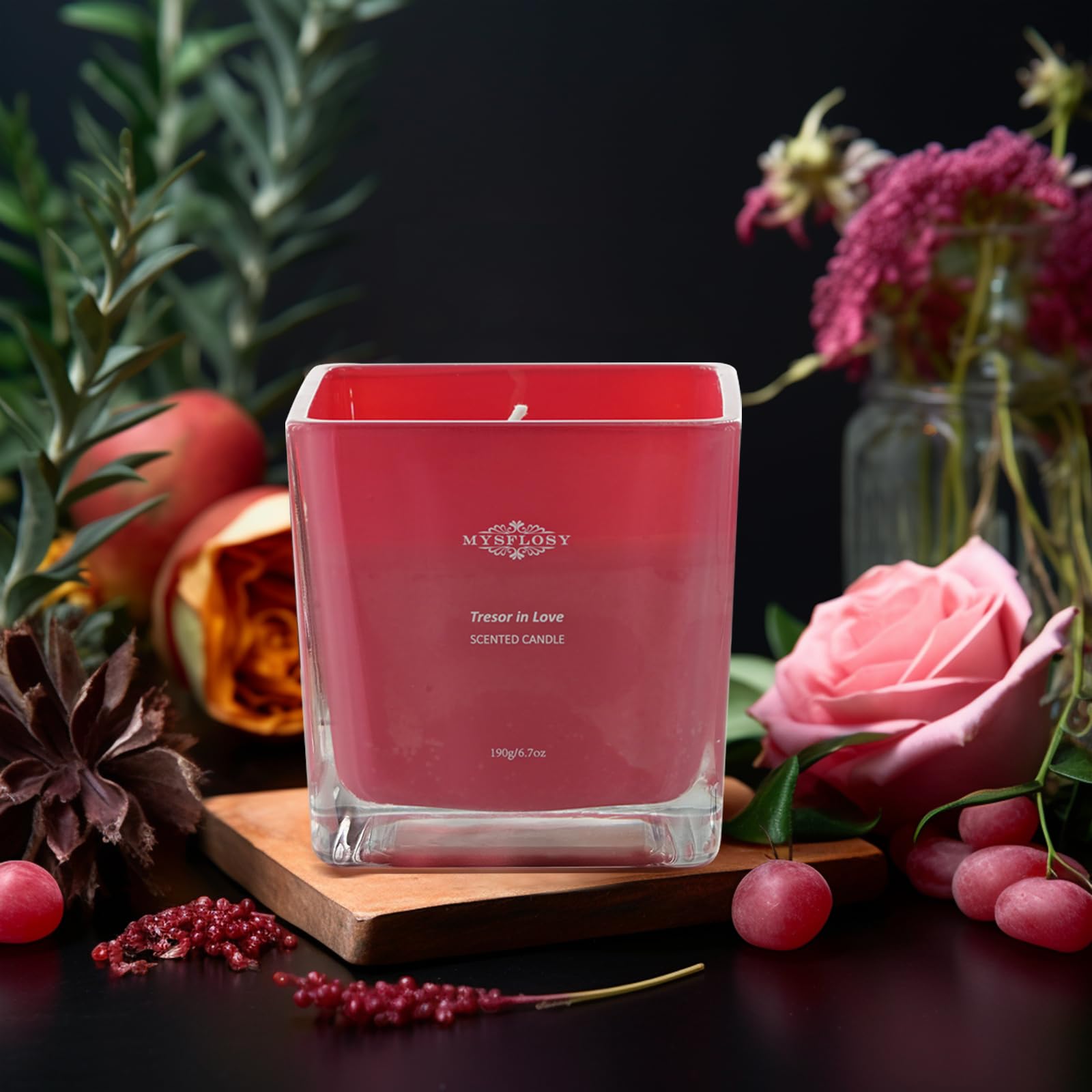 Mysflosy Soy Aromatherapy Candle, 40 Hour Burn time, Scented Candles with Floral and Fruity Scents Mysflosy uk supplements