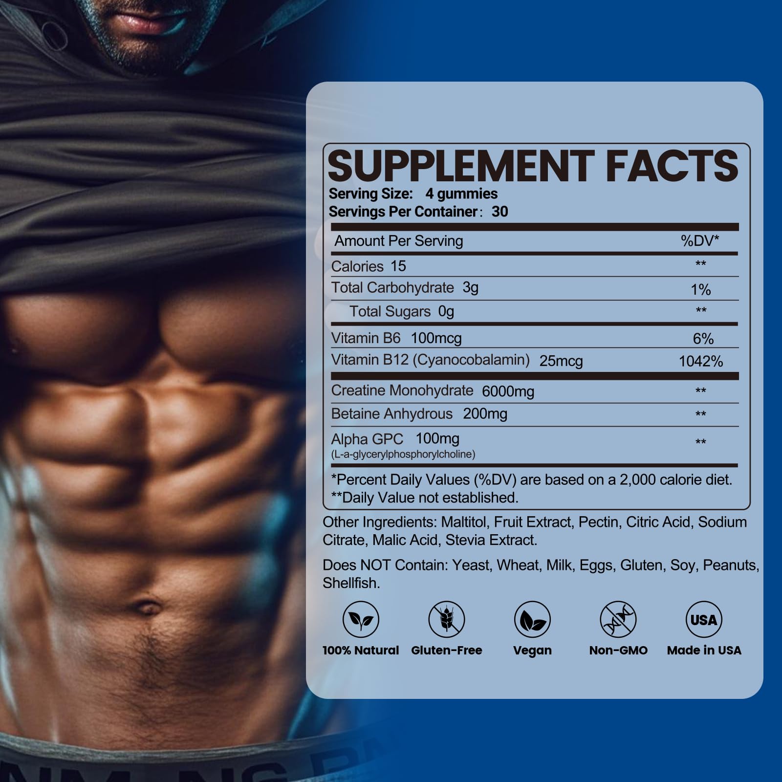 inGreens Creatine Monohydrate Gummies 6g for Men & Women 120 Count inGreens uk supplements