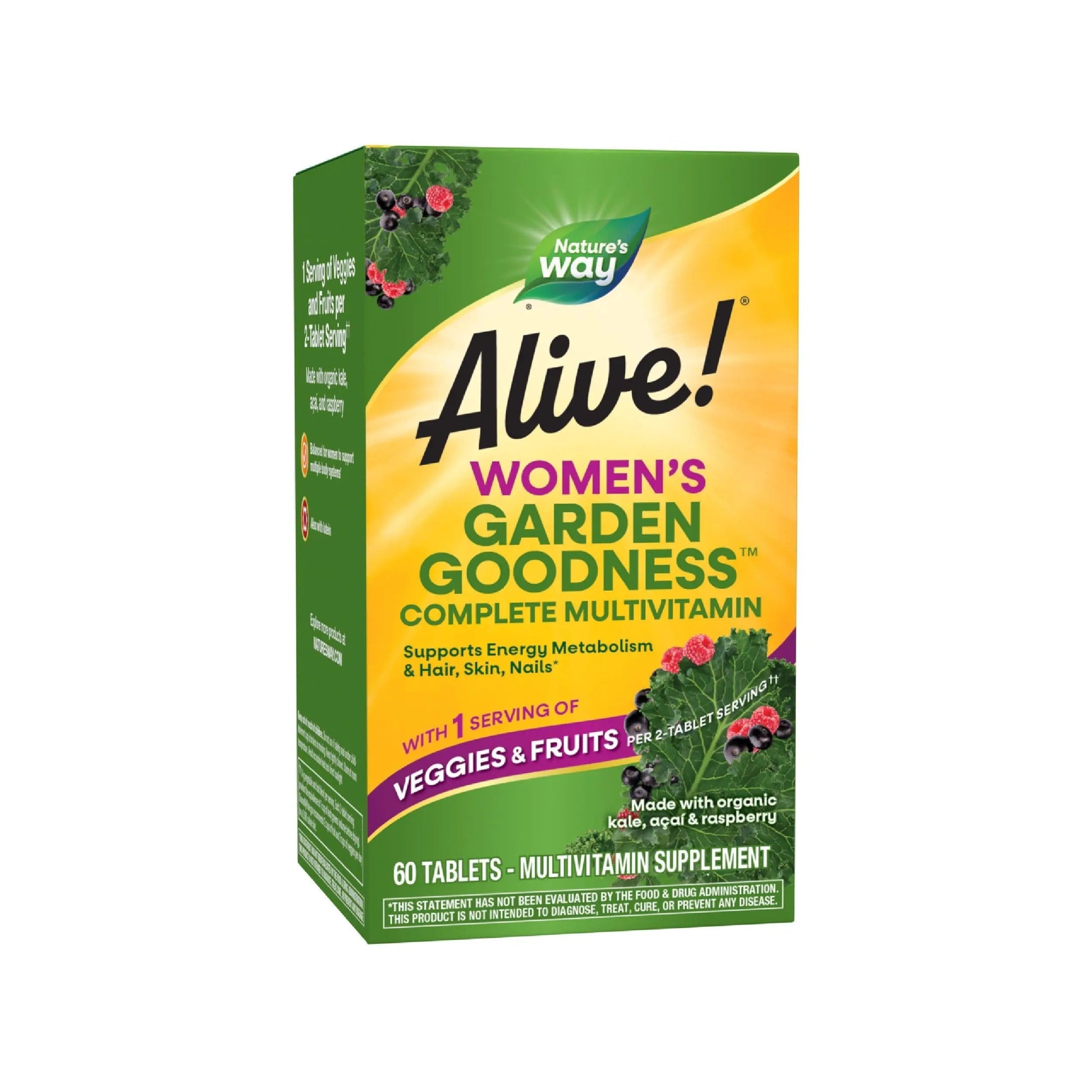 Nature's Way Alive! Garden Goodness Multivitamin for Women, High Potency B-Vitamins to Support Cellular Energy Nature's Way uk supplements