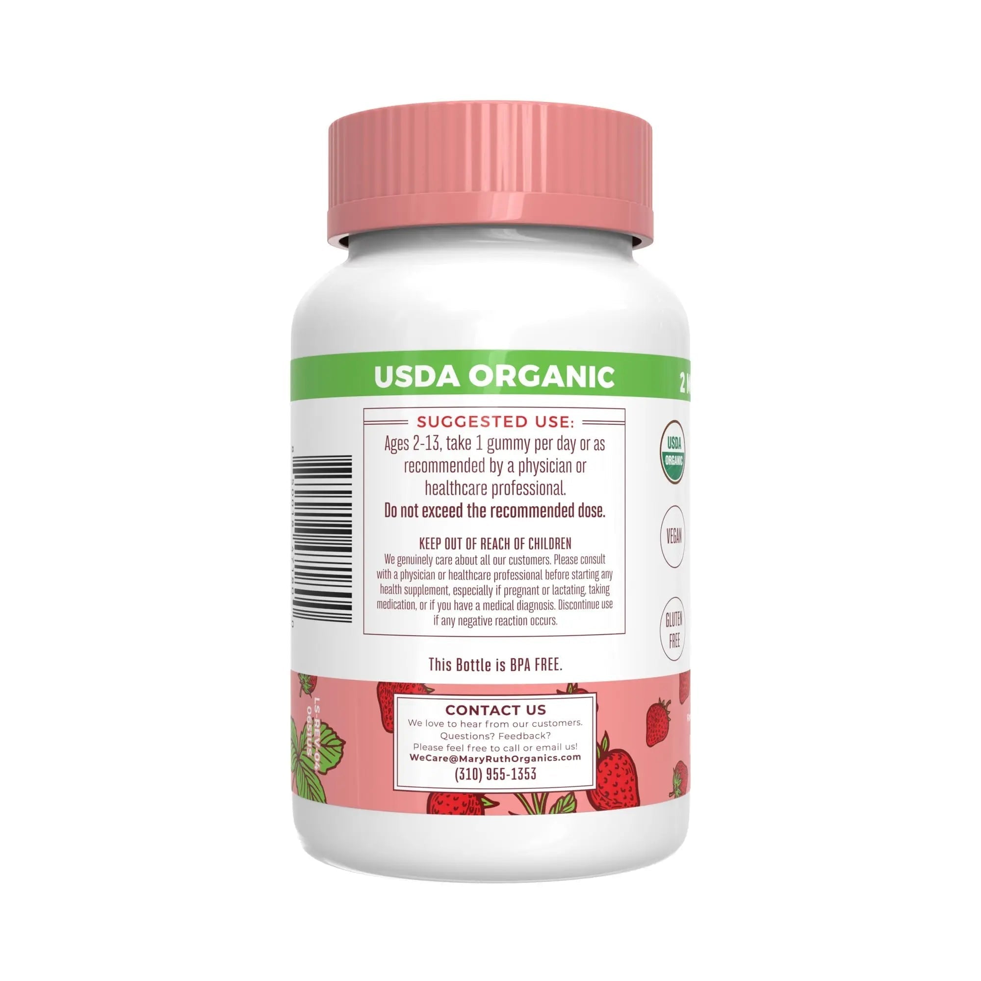MaryRuth Organics Gummies for Kids–Multivitamin (Mixed Berry & Cherry), & Probiotic (Strawberry) | USDA Organic, No Gelatin! | MARYRUTH'S uk supplements